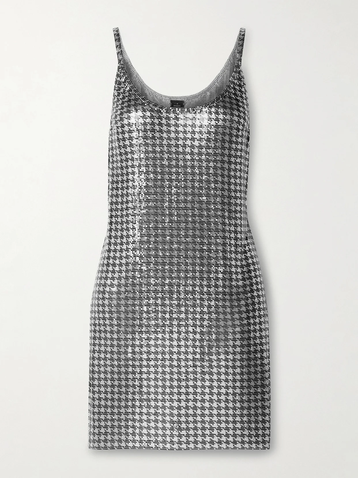 Houndstooth Chainmail Mini Dress - 1