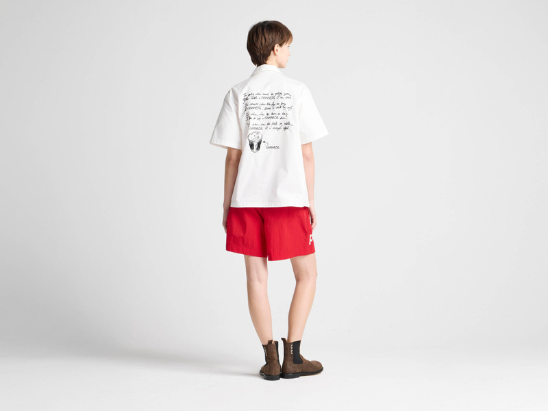 Unisex JW ANDERSON X GUINNESS SLOGAN TRACK SHORTS IN RED 5