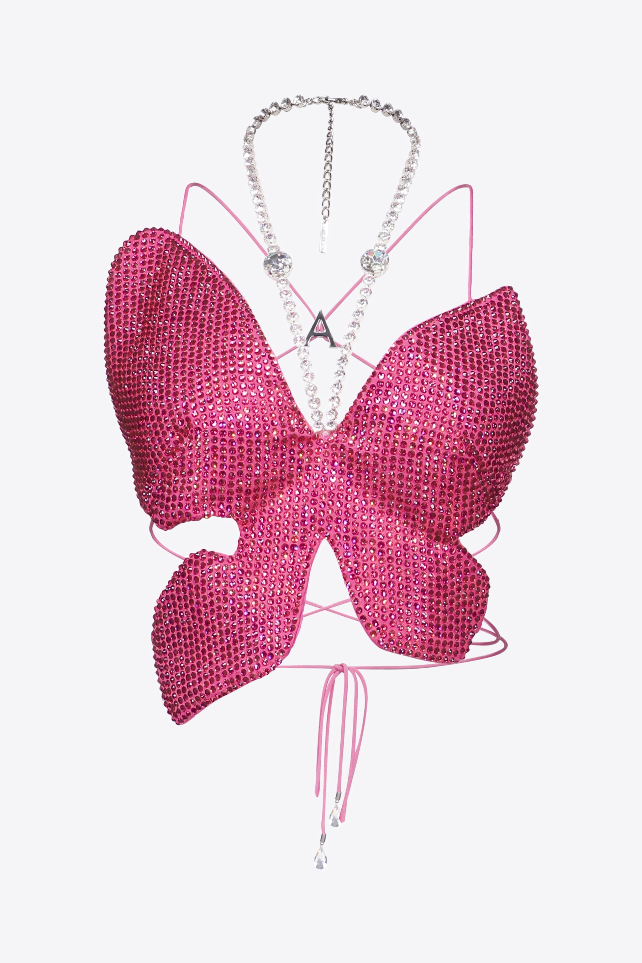 CRYSTAL EMBELLISHED BUTTERFLY TOP - 1