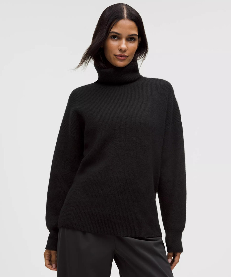 Oversized Cashmere Funnel-Neck Sweater 1
