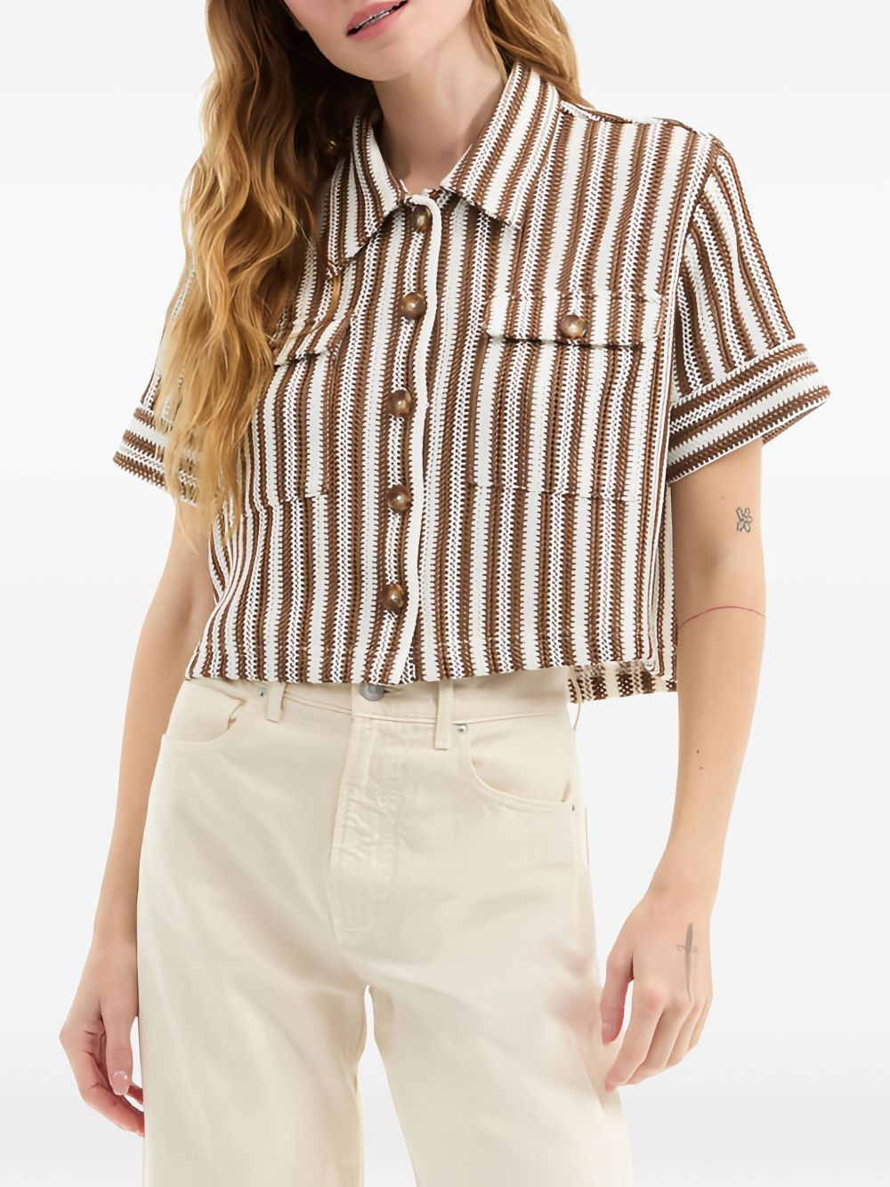 striped buttoned shirt - 3
