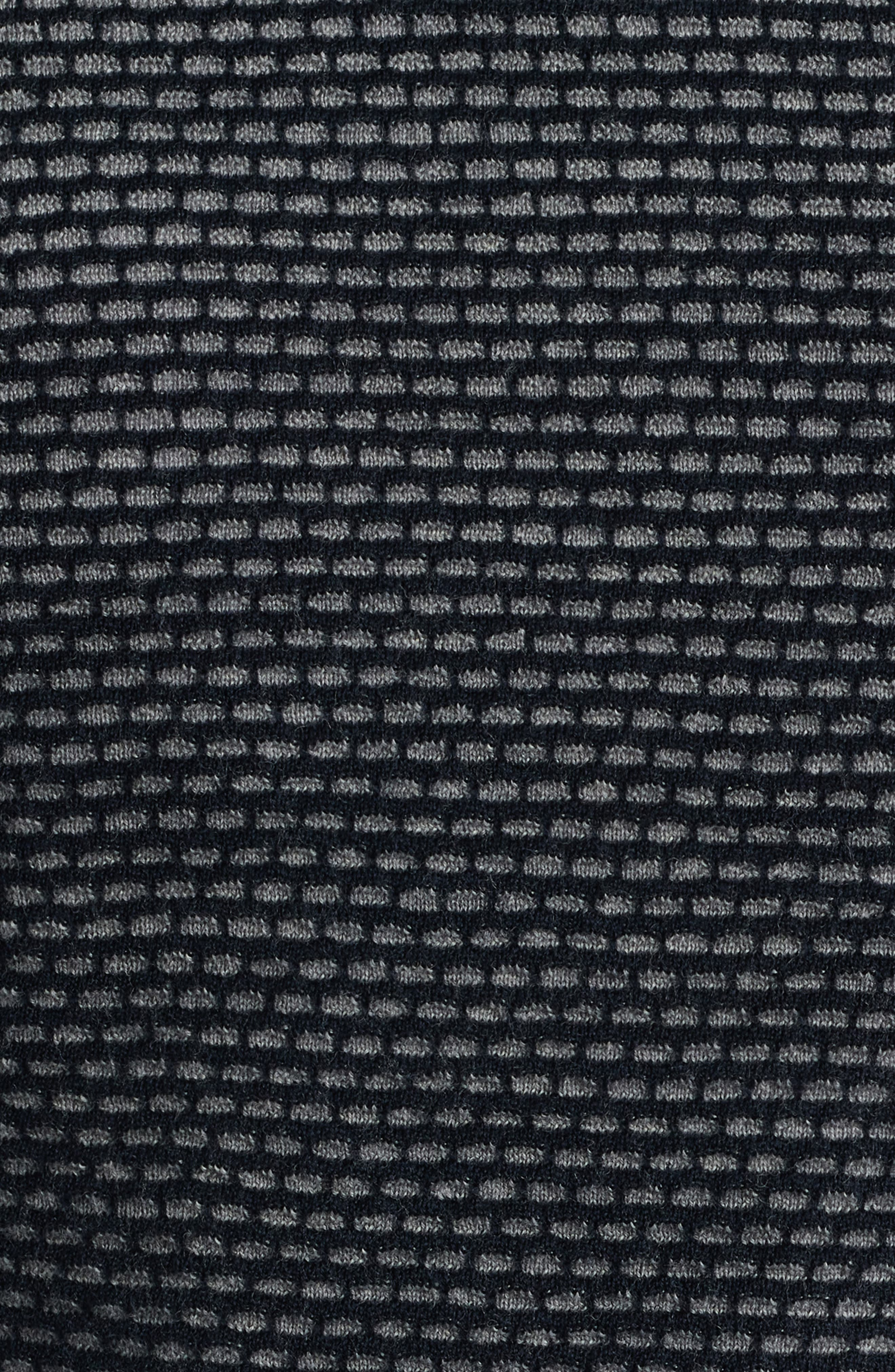 Emporio Armani Textured Dot Virgin Wool Crewneck Sweater in Navy at Nordstrom - 6