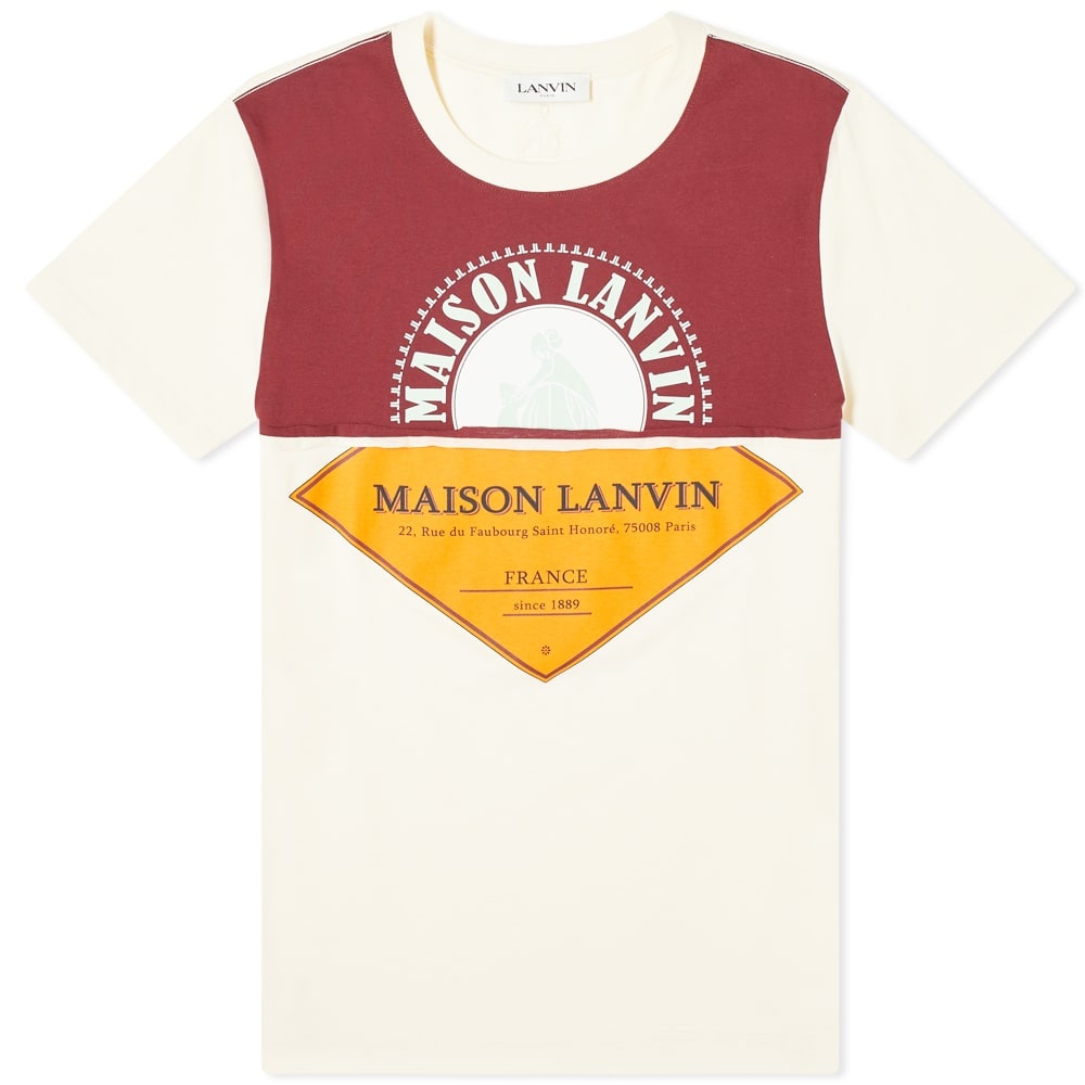 Lanvin Cut And Sew Logo Tee - 1