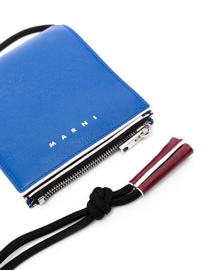 Marni logo-print lanyard pouch outlook