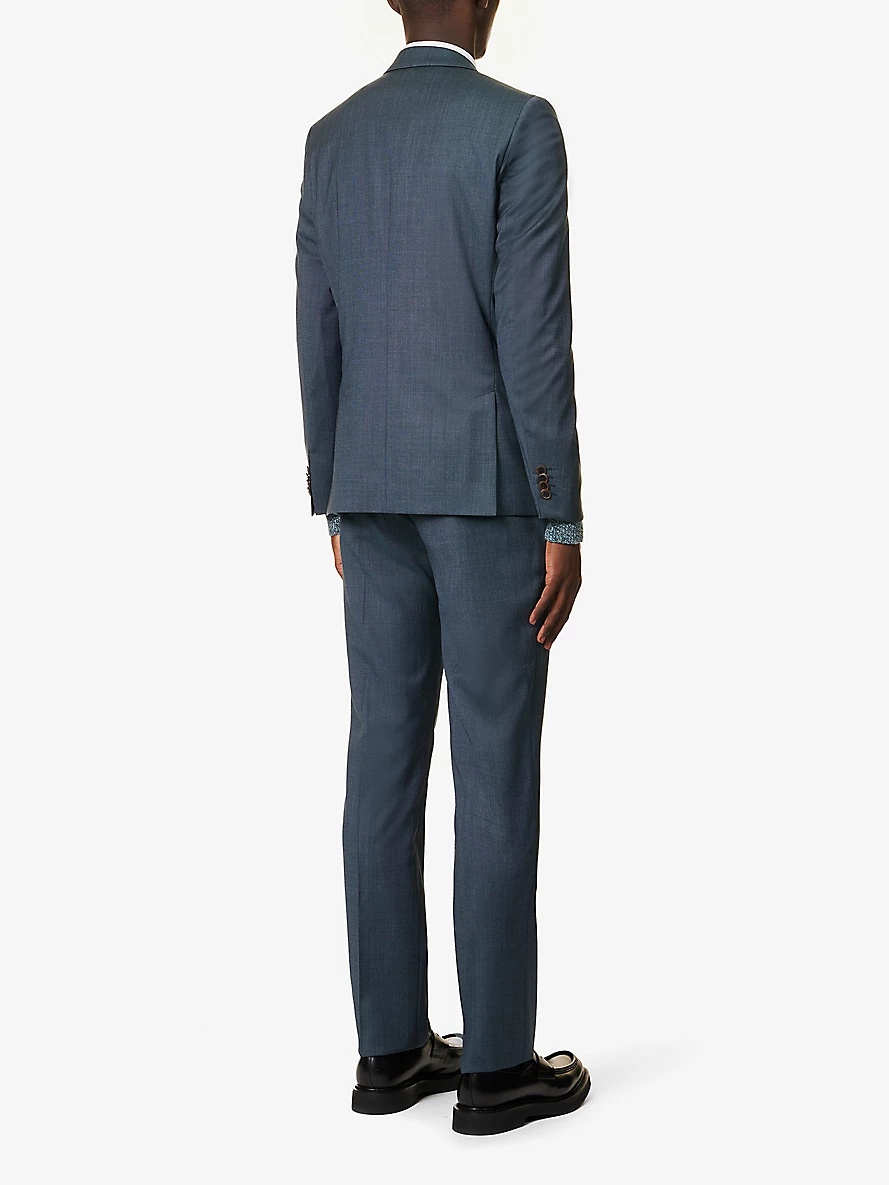 The Soho single-breasted regular-fit tapered-leg wool suit - 4