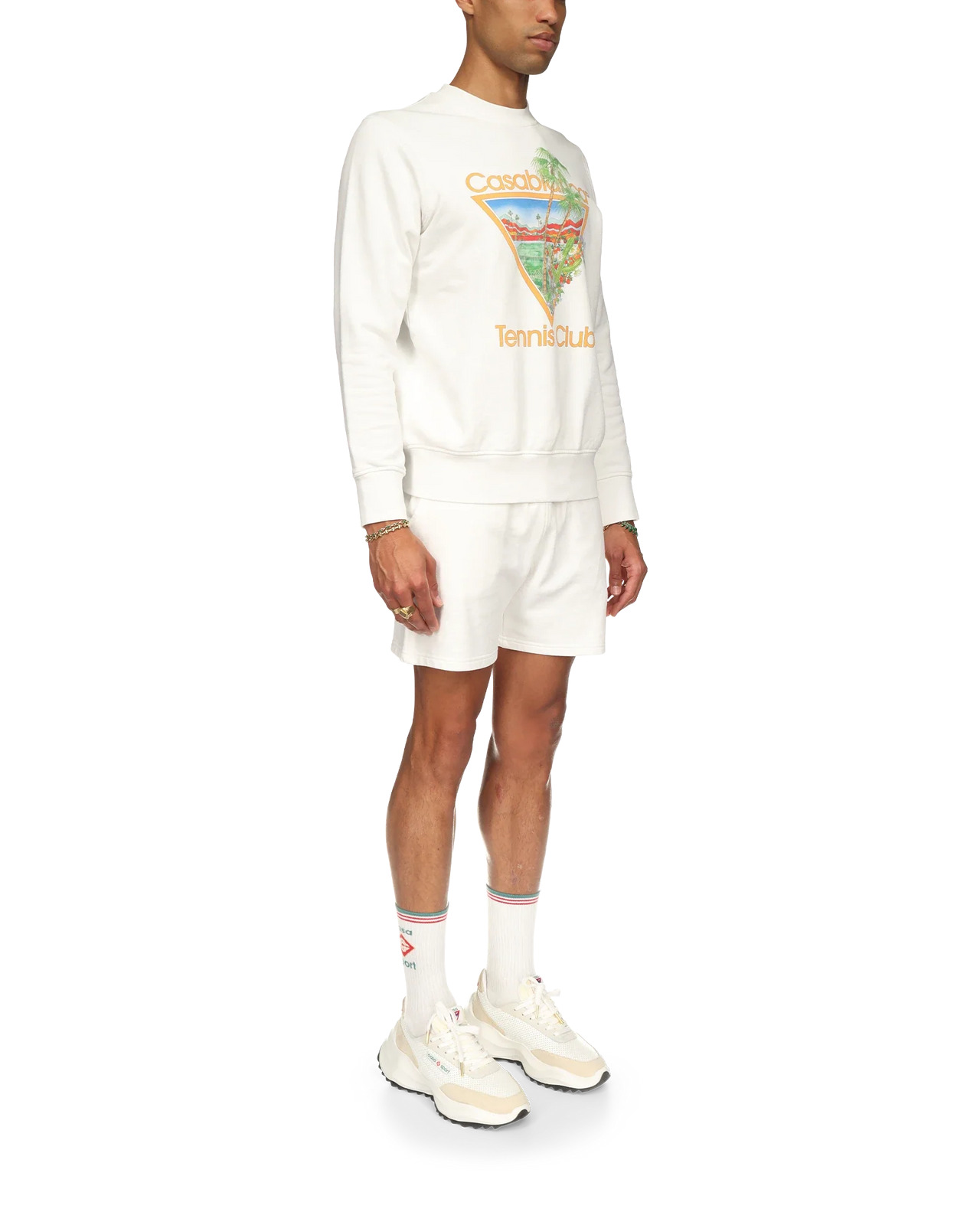 White Tennis Club Icon Sweatshort - 5