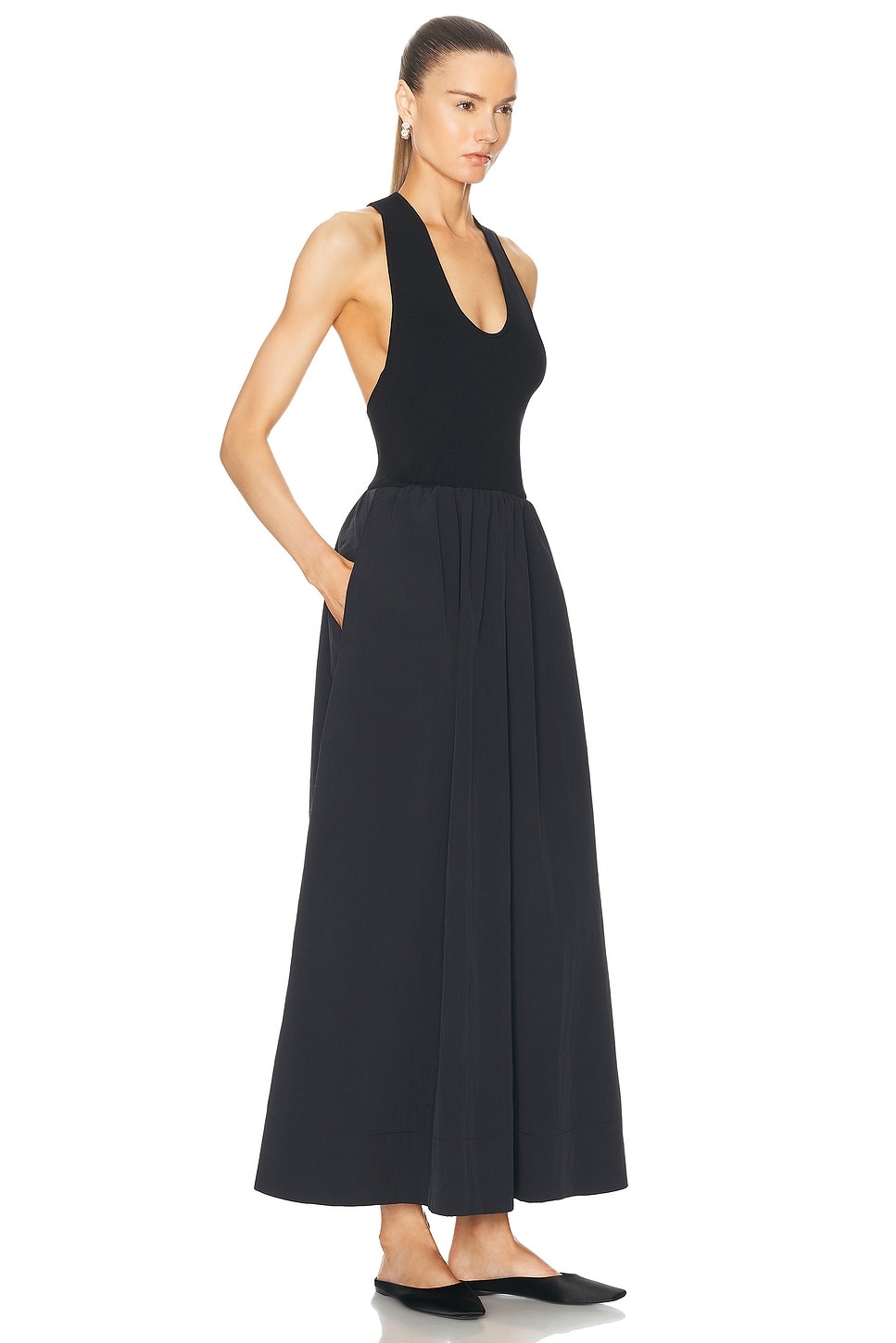 Plunge Neck Dress - 2