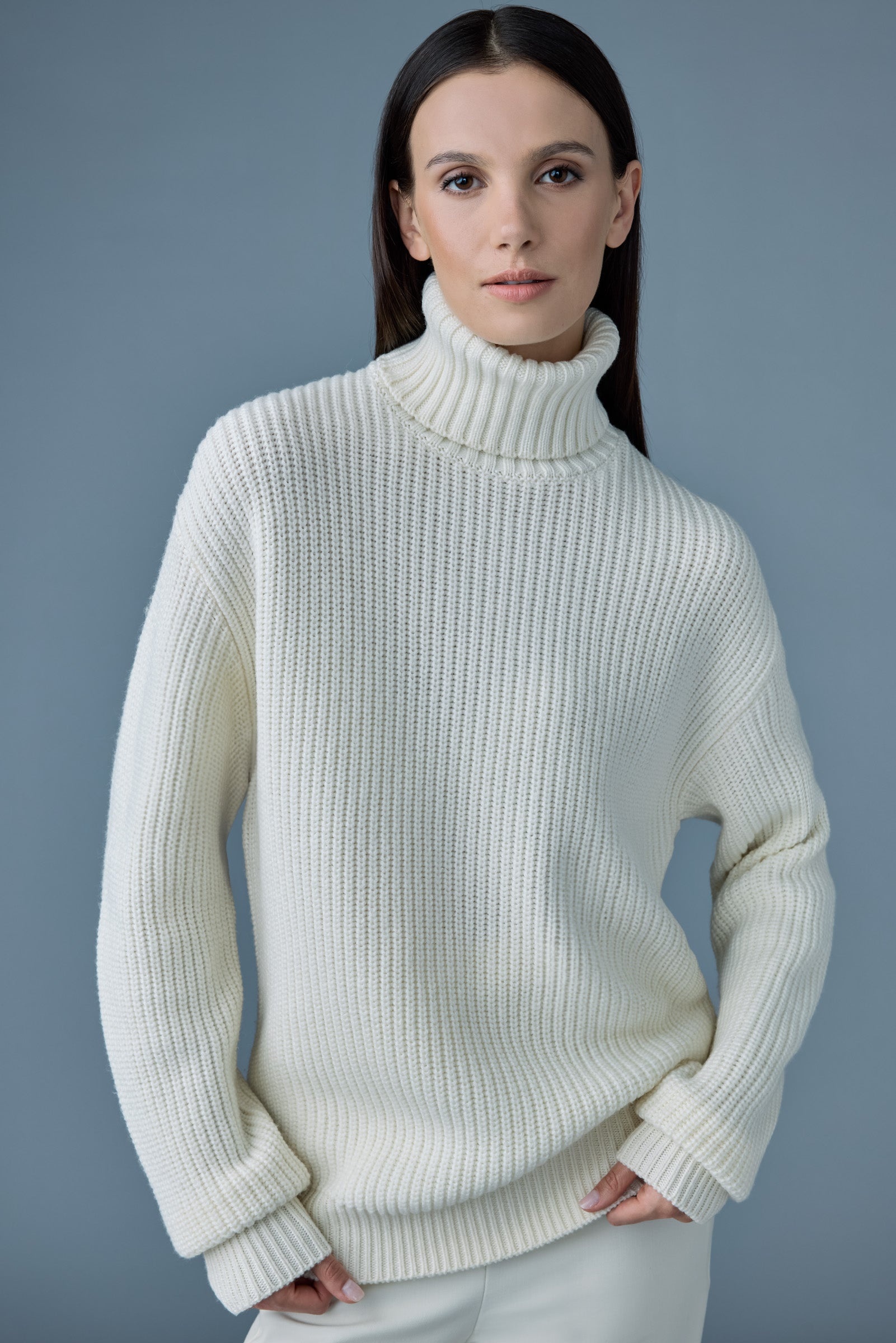 ASTOR-WM Rib Knit merino wool sweater - 5
