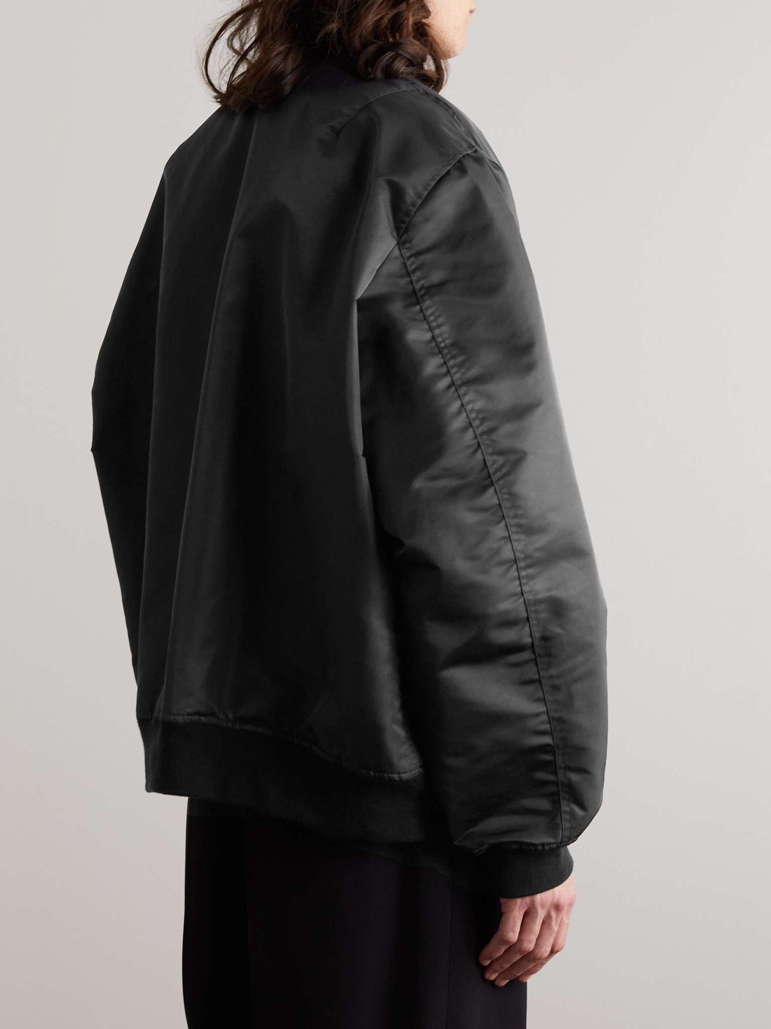 Oversized Logo-Appliquéd Shell Bomber Jacket - 4