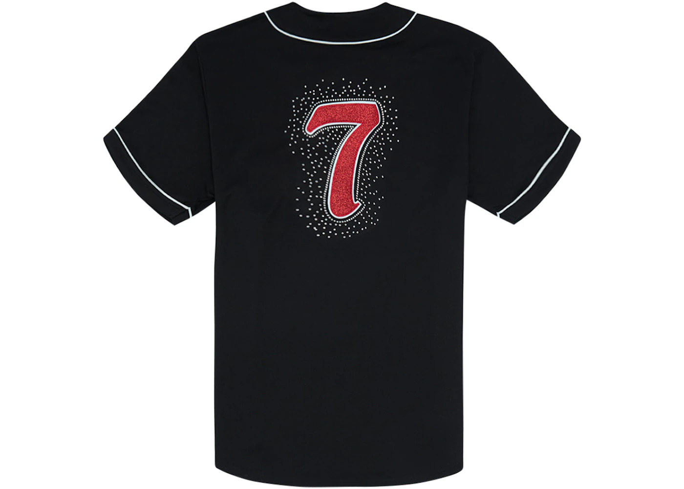 Supreme Rhinestone Baseball Jersey Black - 2