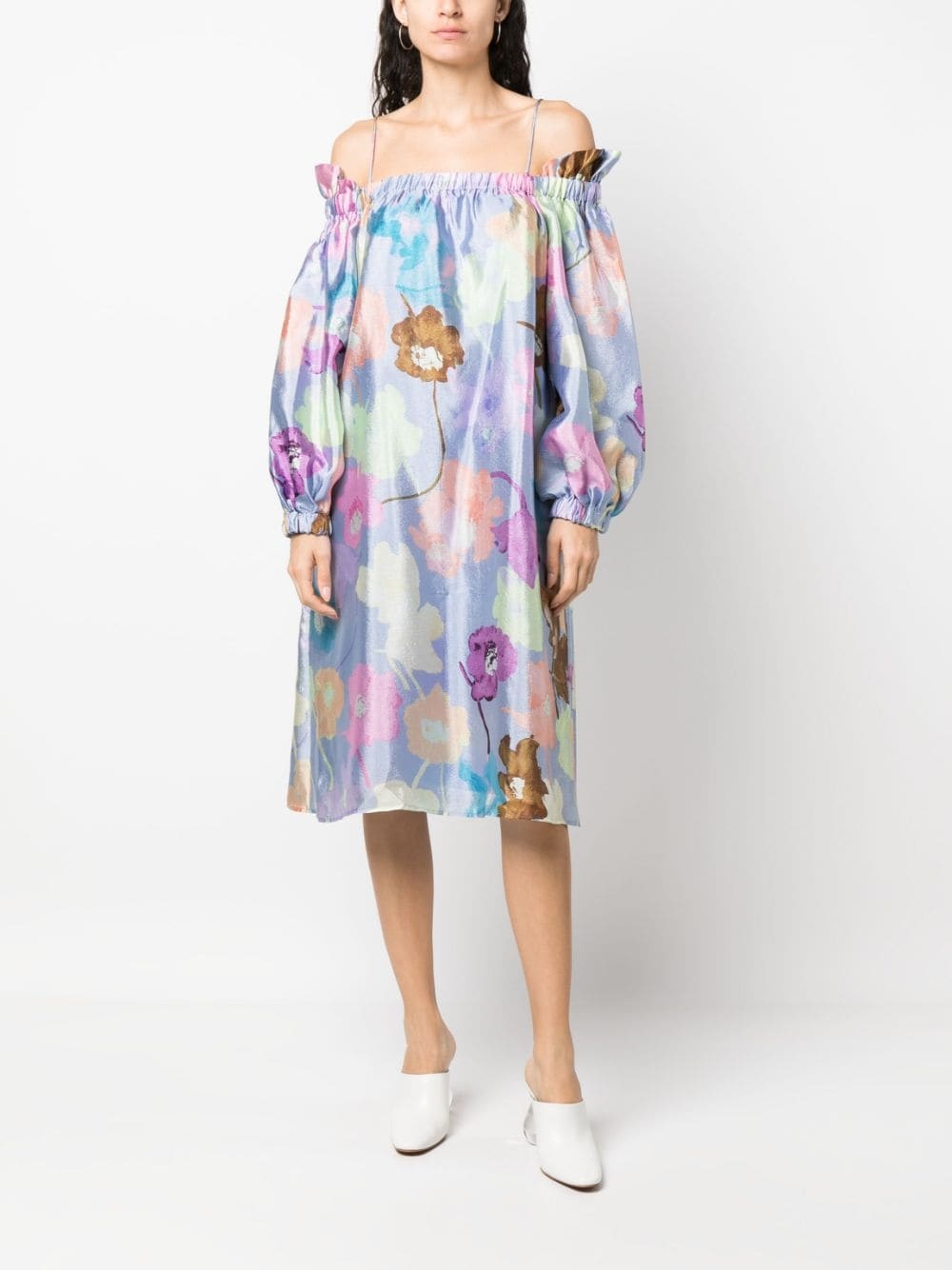 Priscilia floral-print off-shoulder dress - 2
