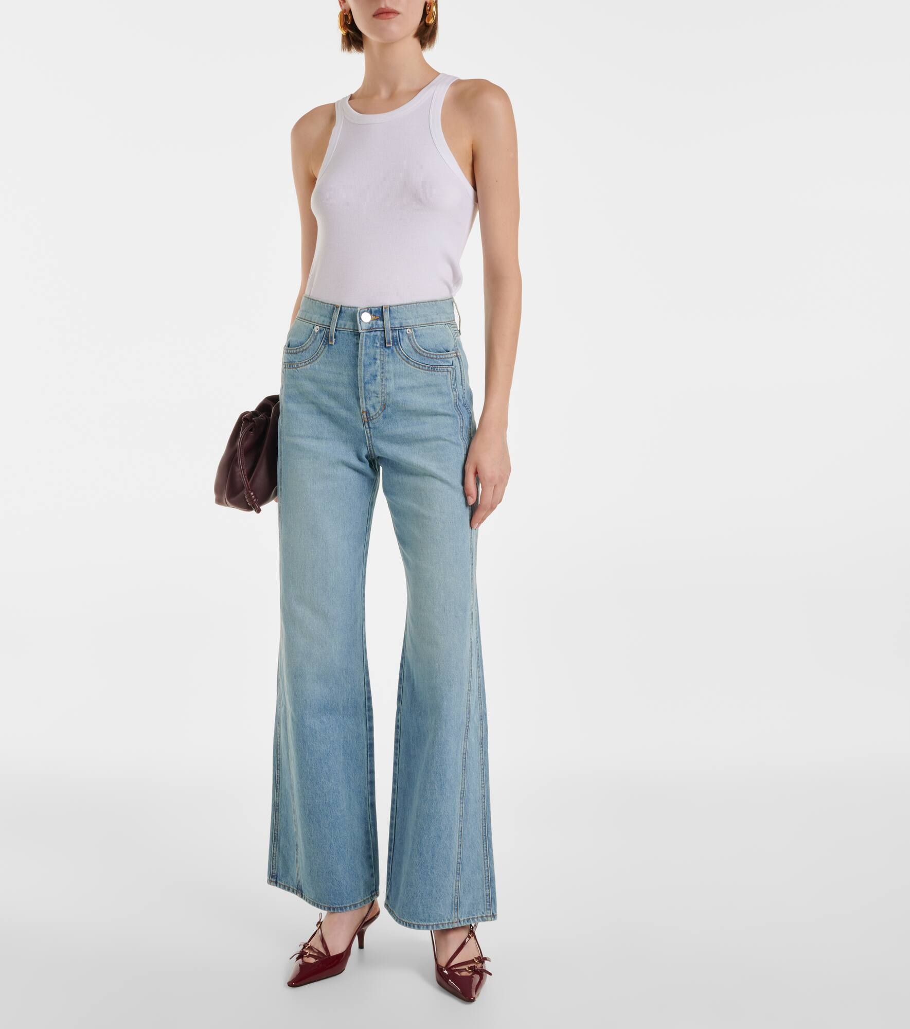 Taylor high-rise wide-leg jeans - 7