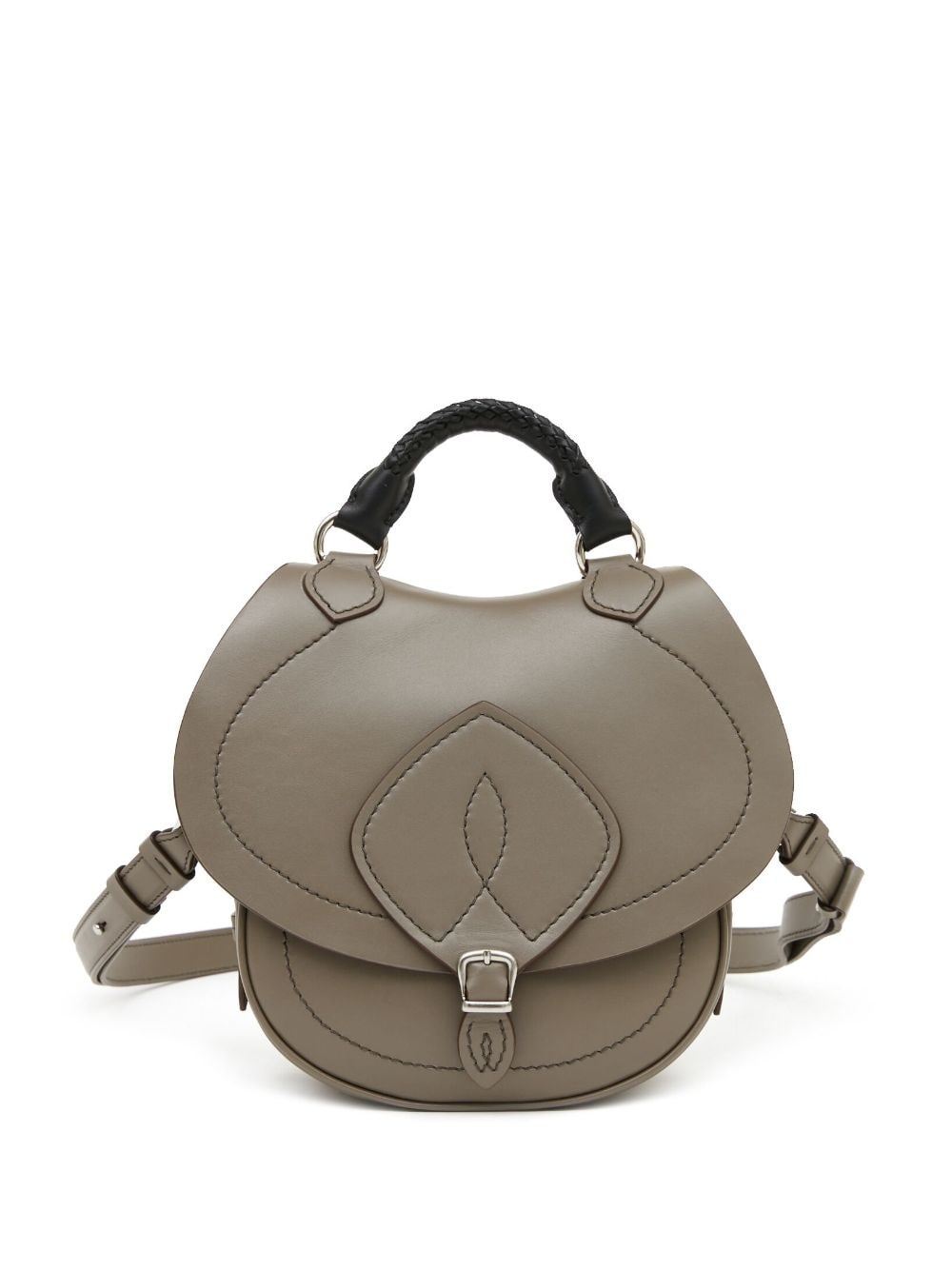 buckled leather shoulder bag - 1