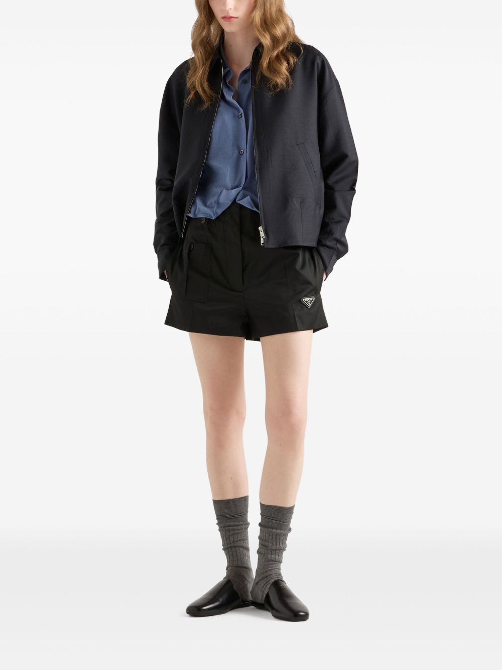 high-waisted tailored shorts - 2