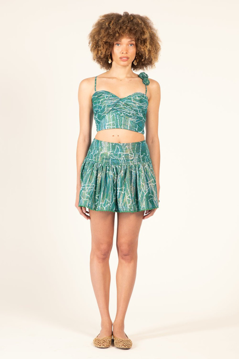 Mini Skirt Colleen - Green Akoya 1