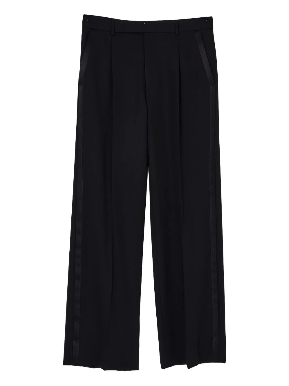 pleated side-stripe trousers - 1