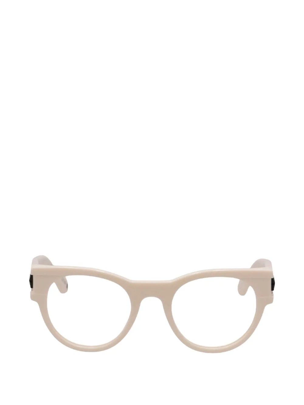 logo-plaque round-frame glasses - 1