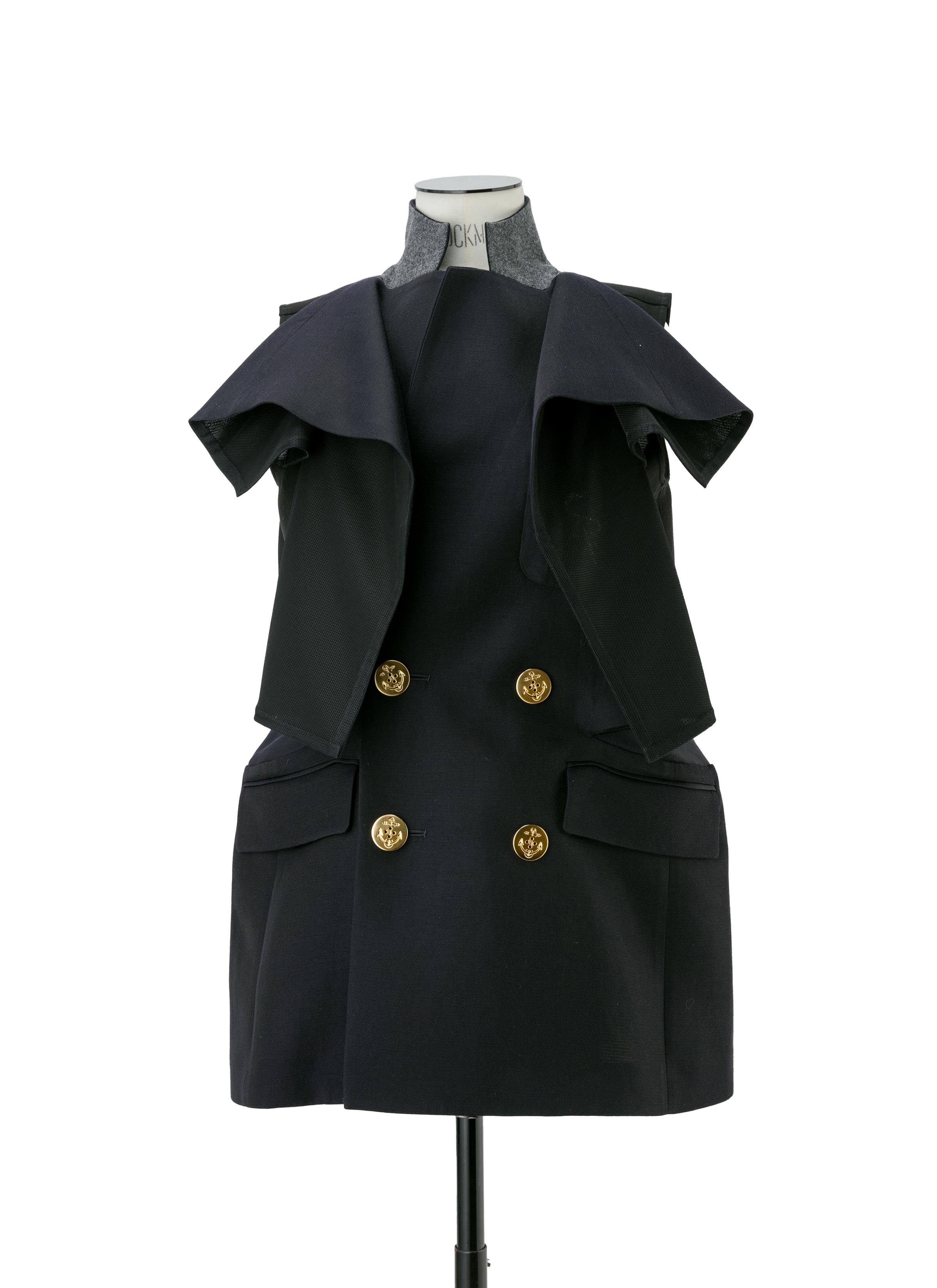 Emblem Double-Faced Silk Cotton Vest - 1