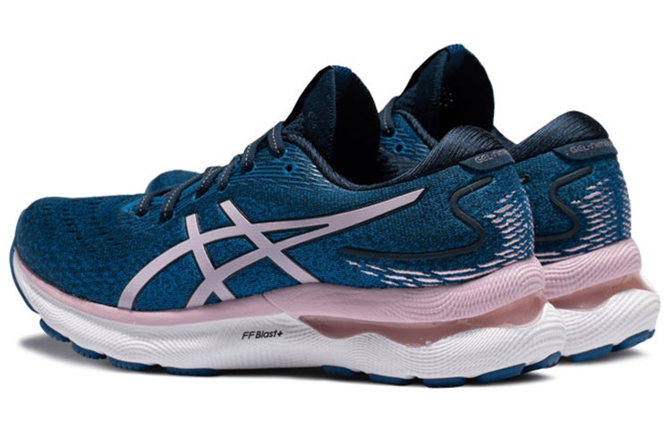 (WMNS) ASICS Gel Nimbus 24 Wide 'French Blue Barely Rose' 1012B199-400 - 2