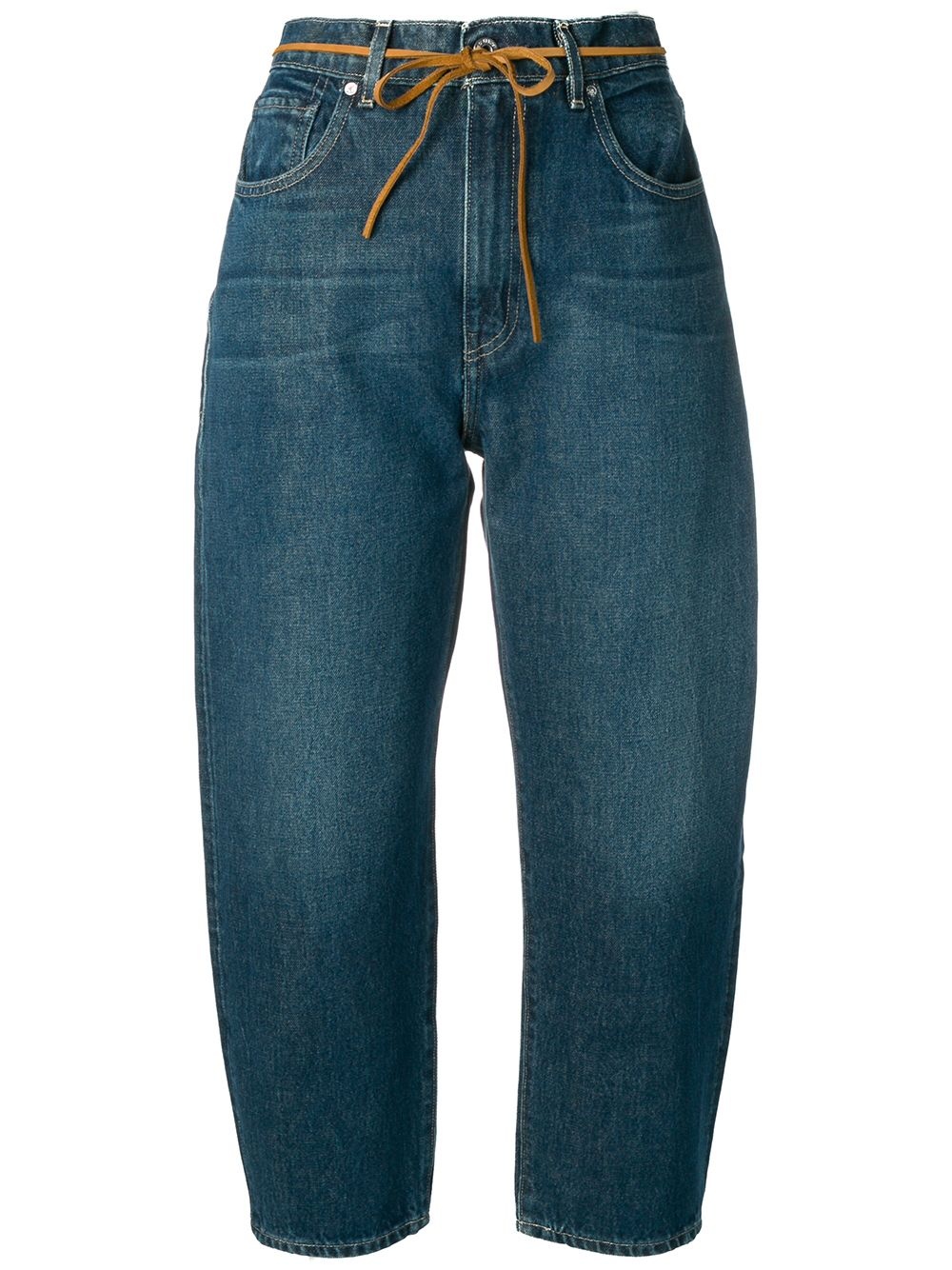 dark wash Barrel jeans - 1