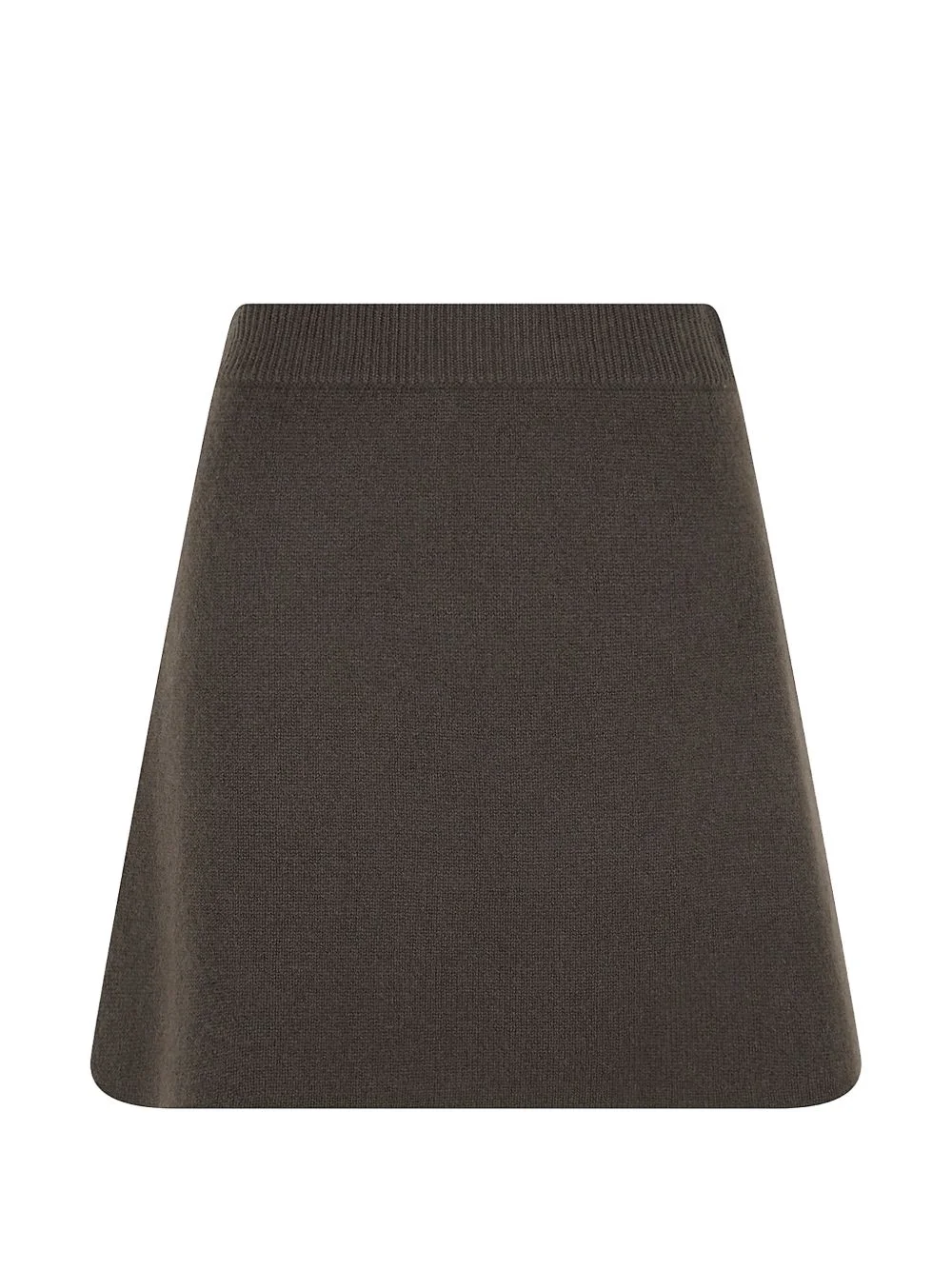 The Clare ribbed-knit mini A-line skirt - 1