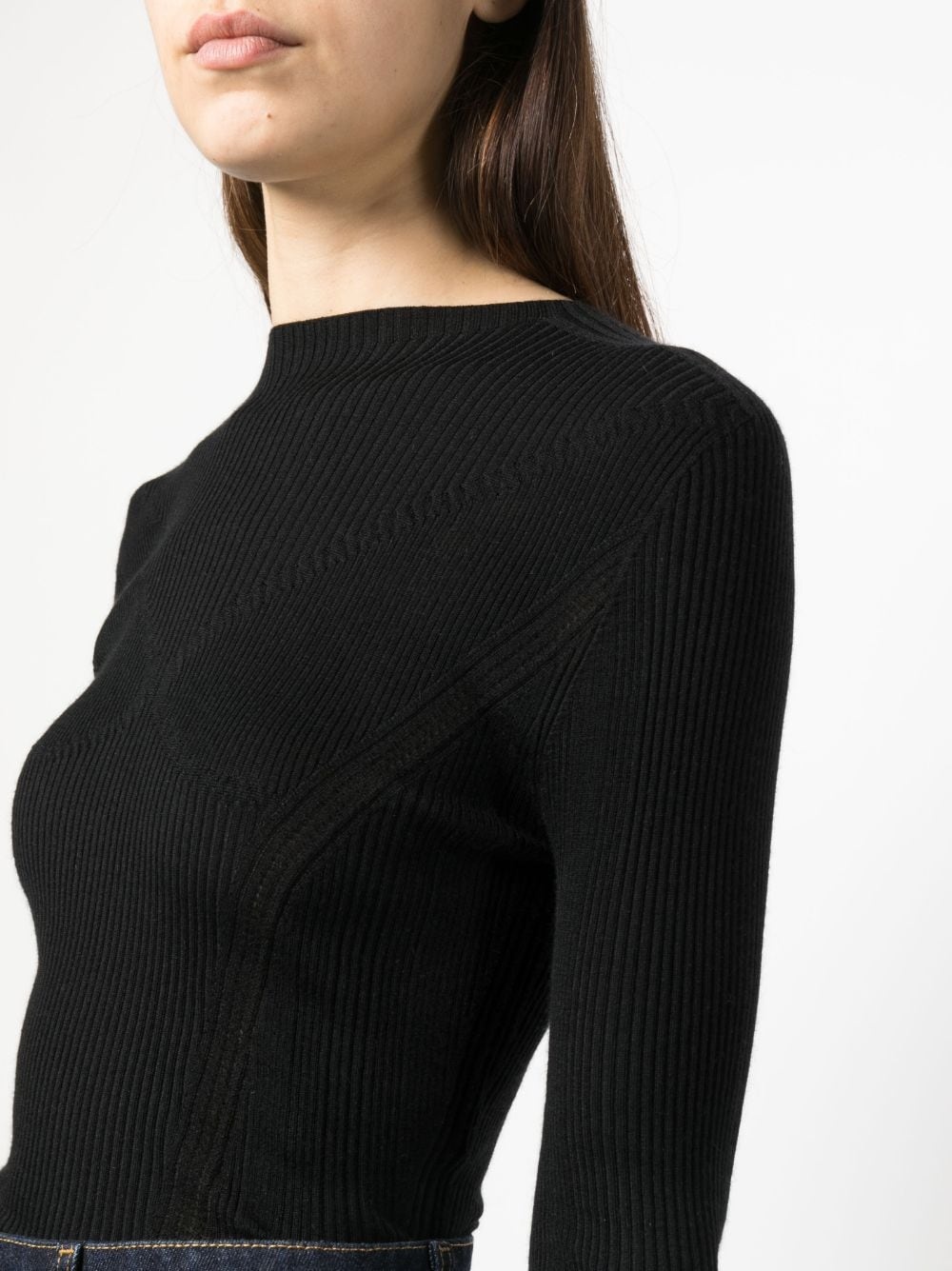 long-sleeve ribbed-knit top - 5