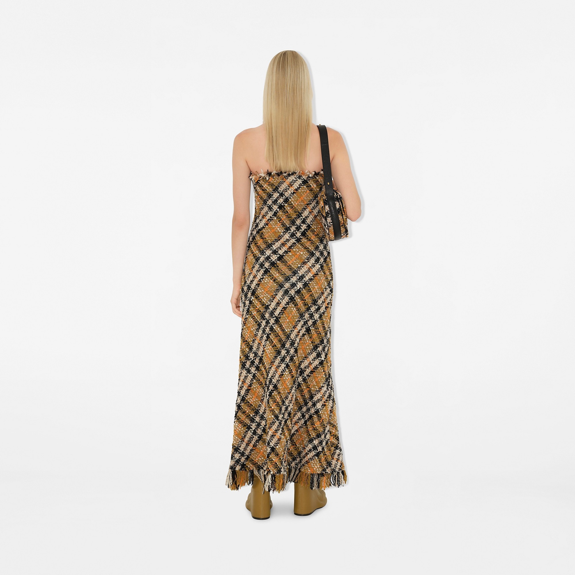 Check Wool Blend Dress - 4