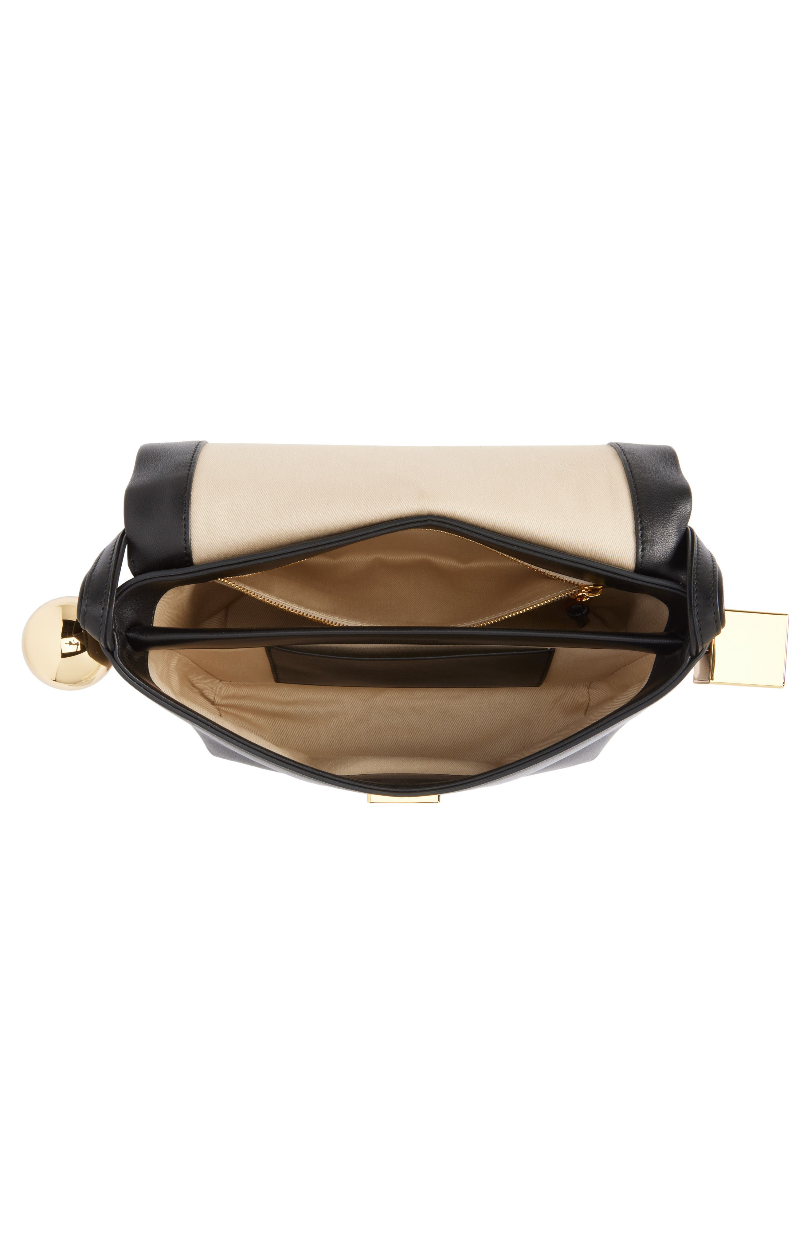 Jacquemus Le Rond Carré Leather Shoulder Bag in Black at Nordstrom - 5