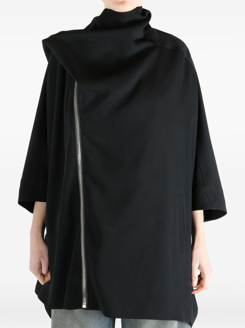 Rick Owens zip funnel-neck jacket outlook