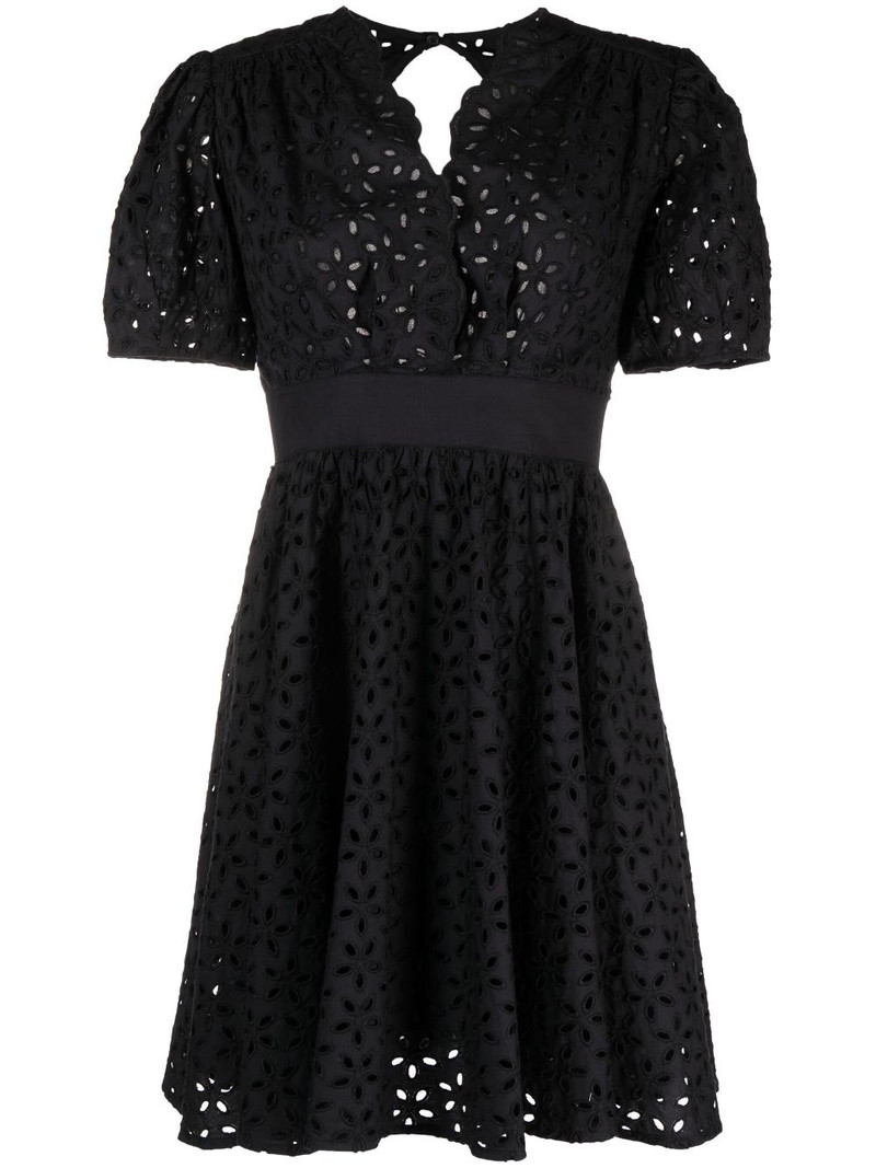 broderie-anglaise cotton short dress 1