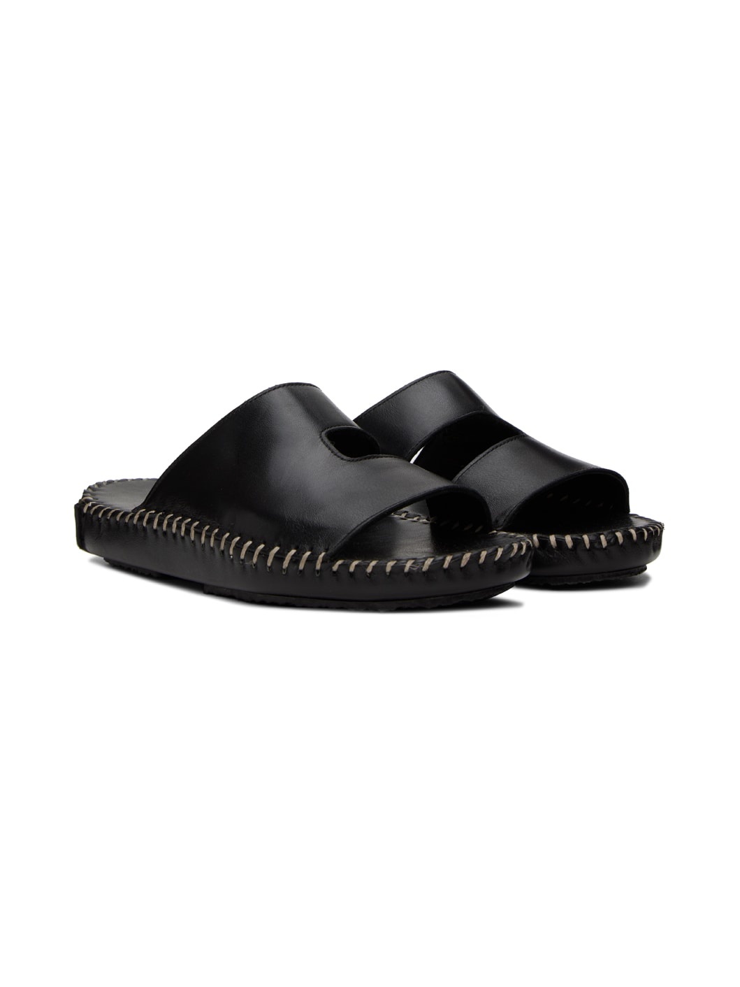 Black Torniol Flat Sandals - 4