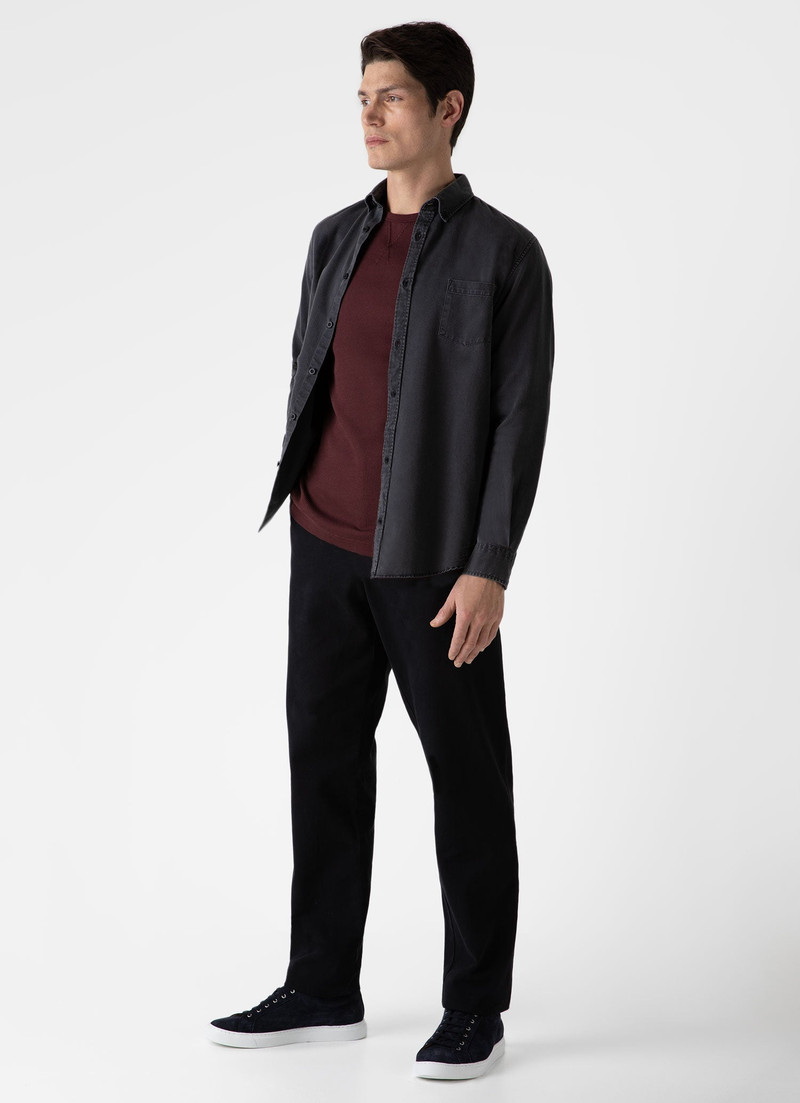 Sunspel Button Down Denim Shirt outlook