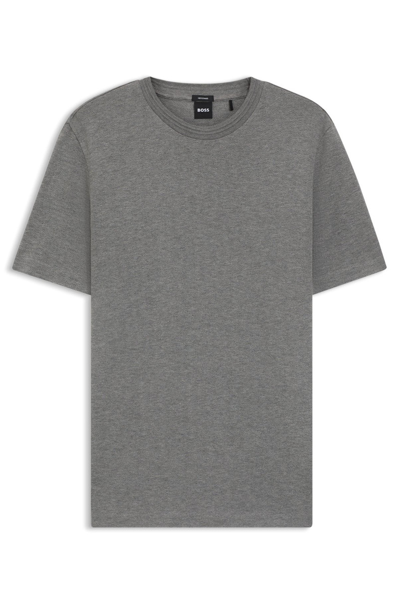 HERRINGBONE-STRUCTURE T-SHIRT IN COTTON 1