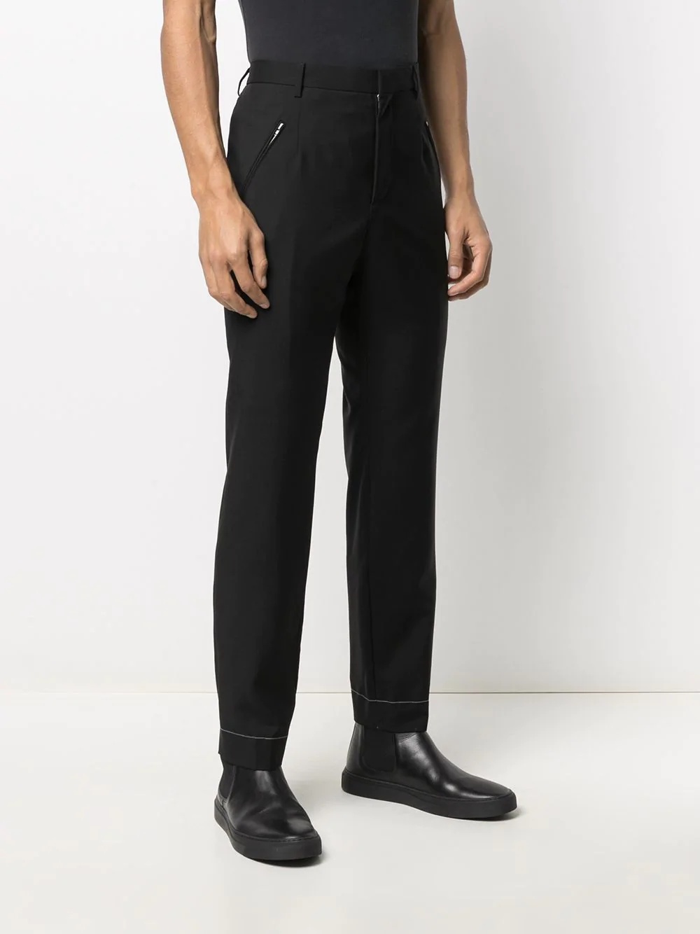 high-waisted tailored trousers - 3