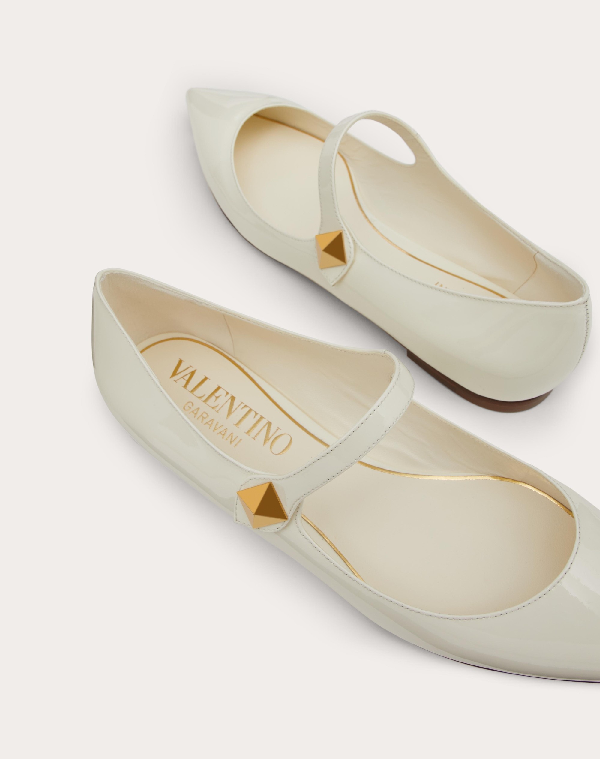 VALENTINO GARAVANI TIPTOE PATENT LEATHER BALLET FLATS - 5