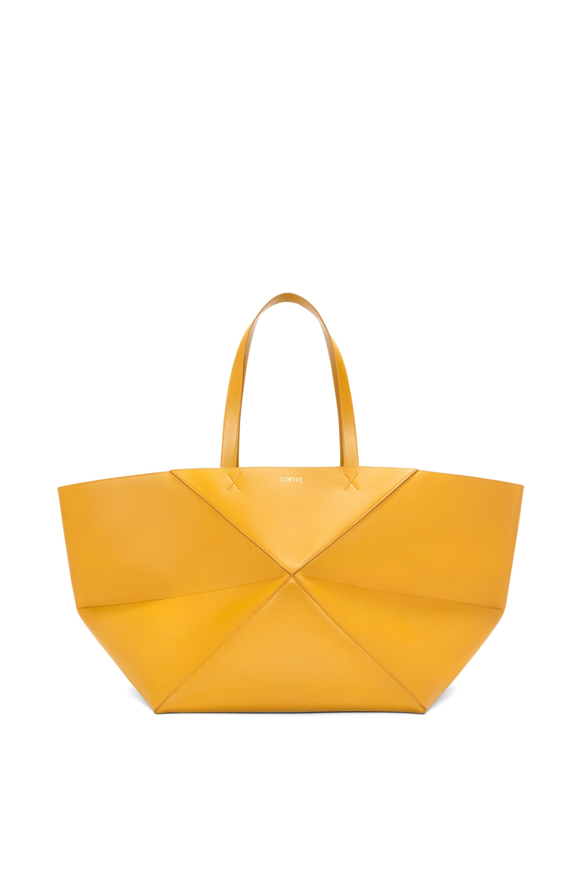 XL Puzzle Fold Tote in shiny calfskin - 1