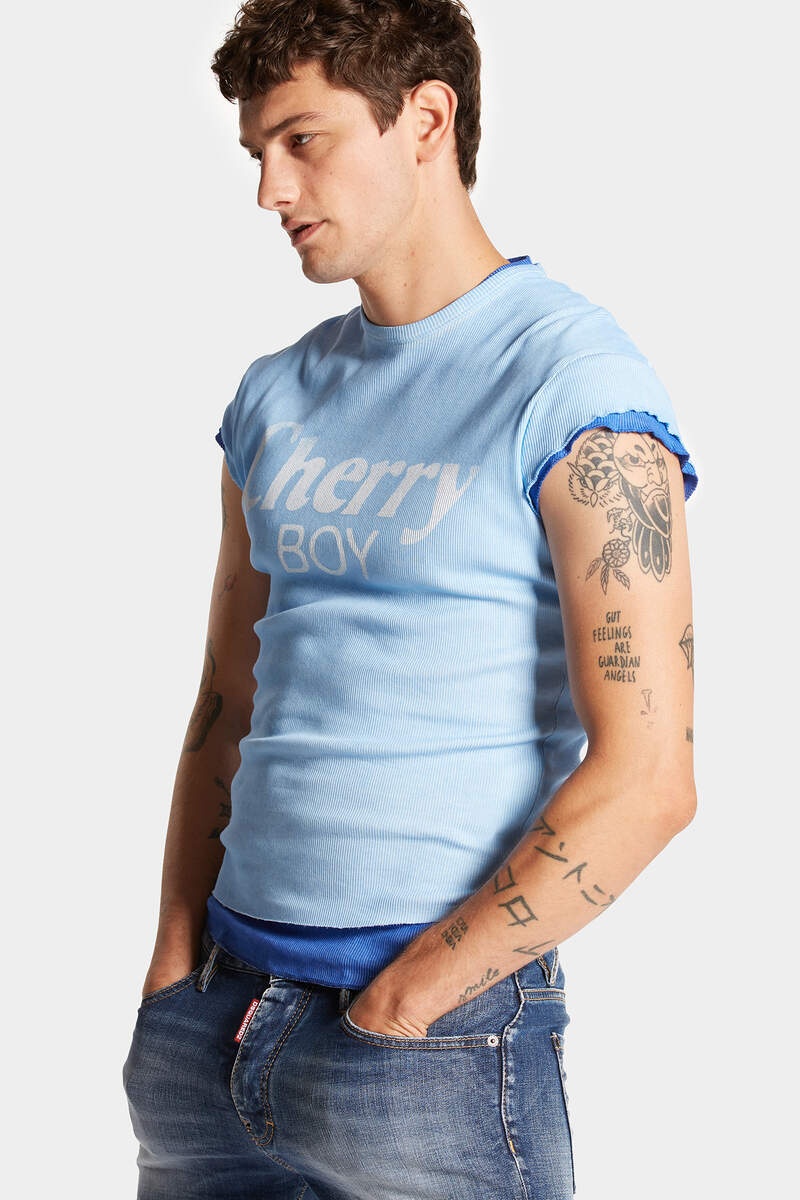 DSQUARED2 CHERRY BOY CHOKE FIT T-SHIRT | REVERSIBLE