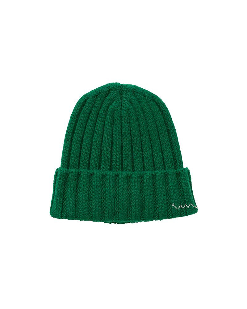 KNIT CAP (CASHMERE) GREEN 1