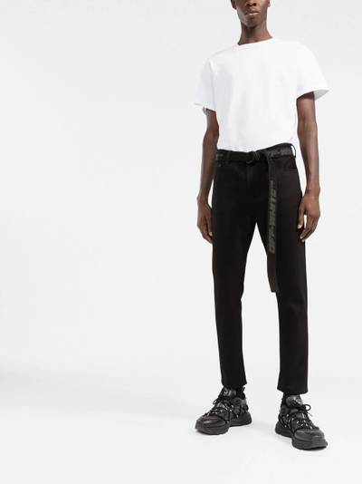 Off-White belted straight-leg trousers outlook