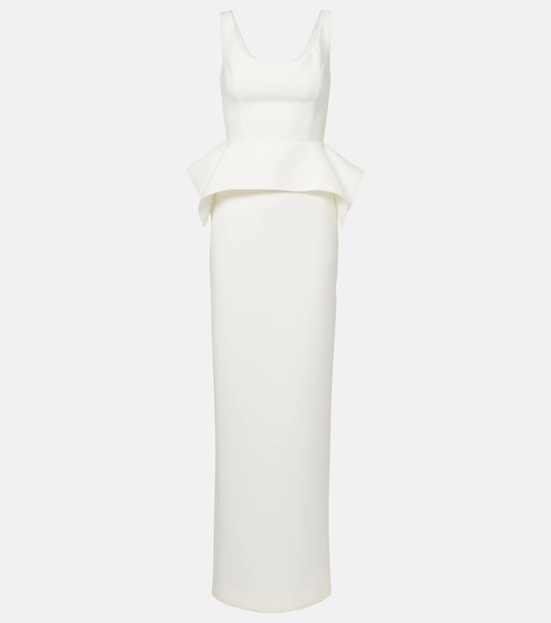 Peplum crêpe gown - 1