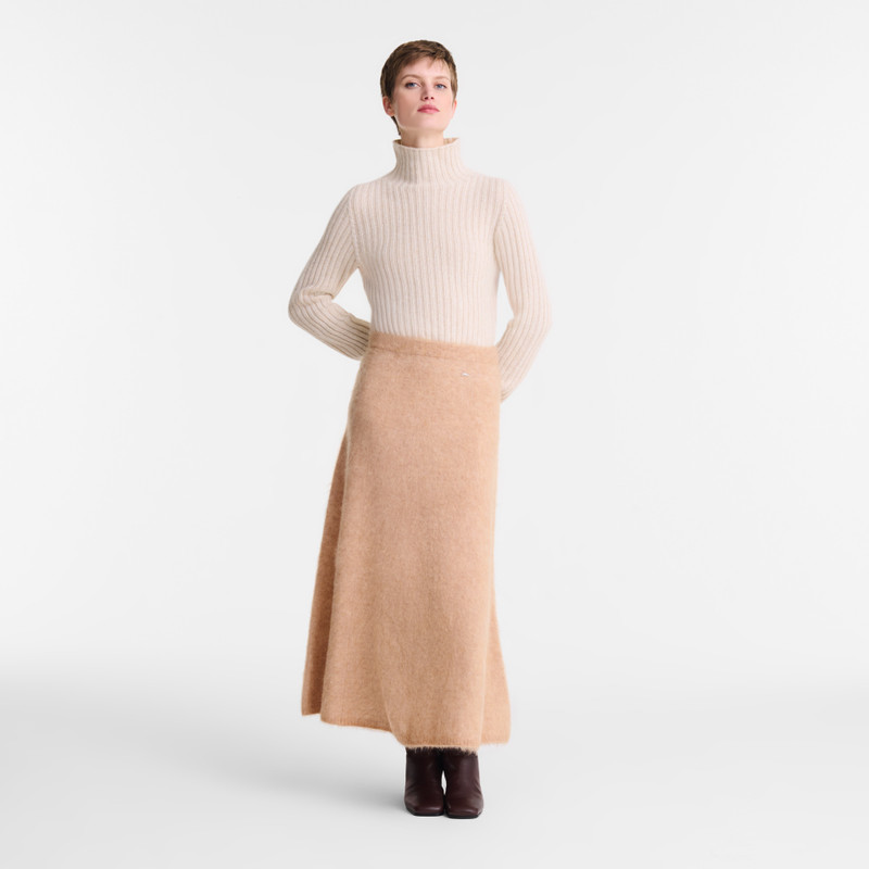 Longchamp Midi skirt Biscuit - Knit outlook