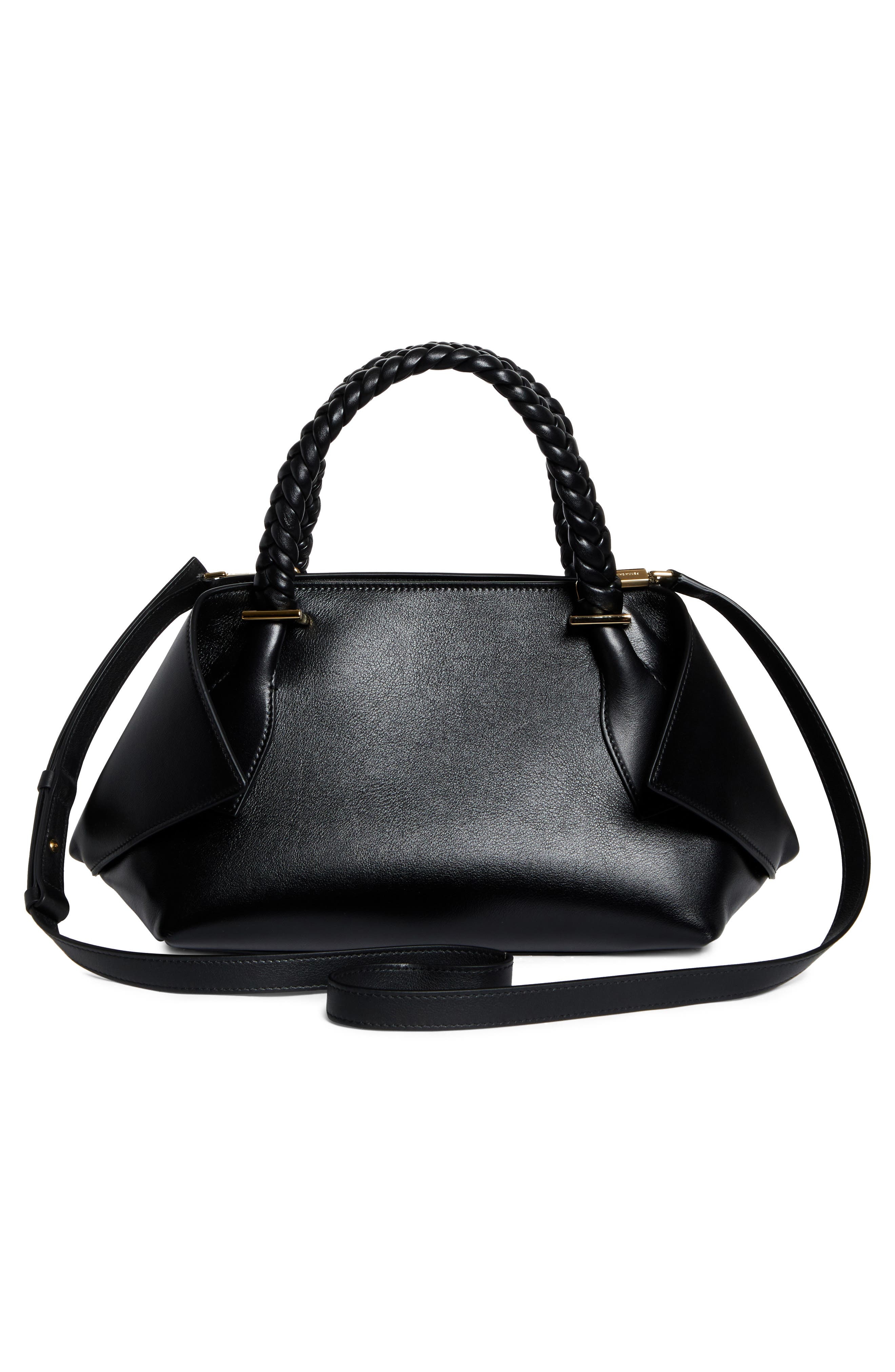 FERRAGAMO The Scarf Leather Top Handle Bag in Nero at Nordstrom - 4