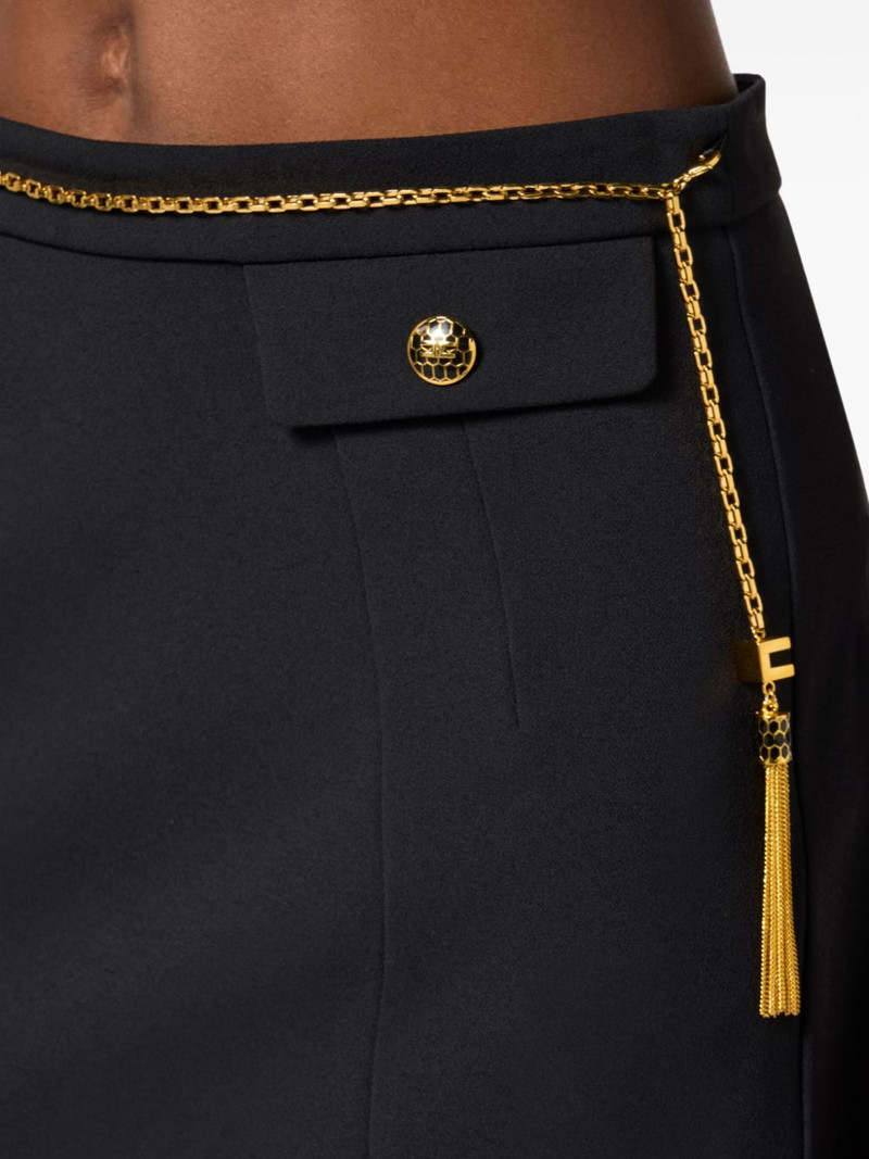chain-embellished mini skirt 4