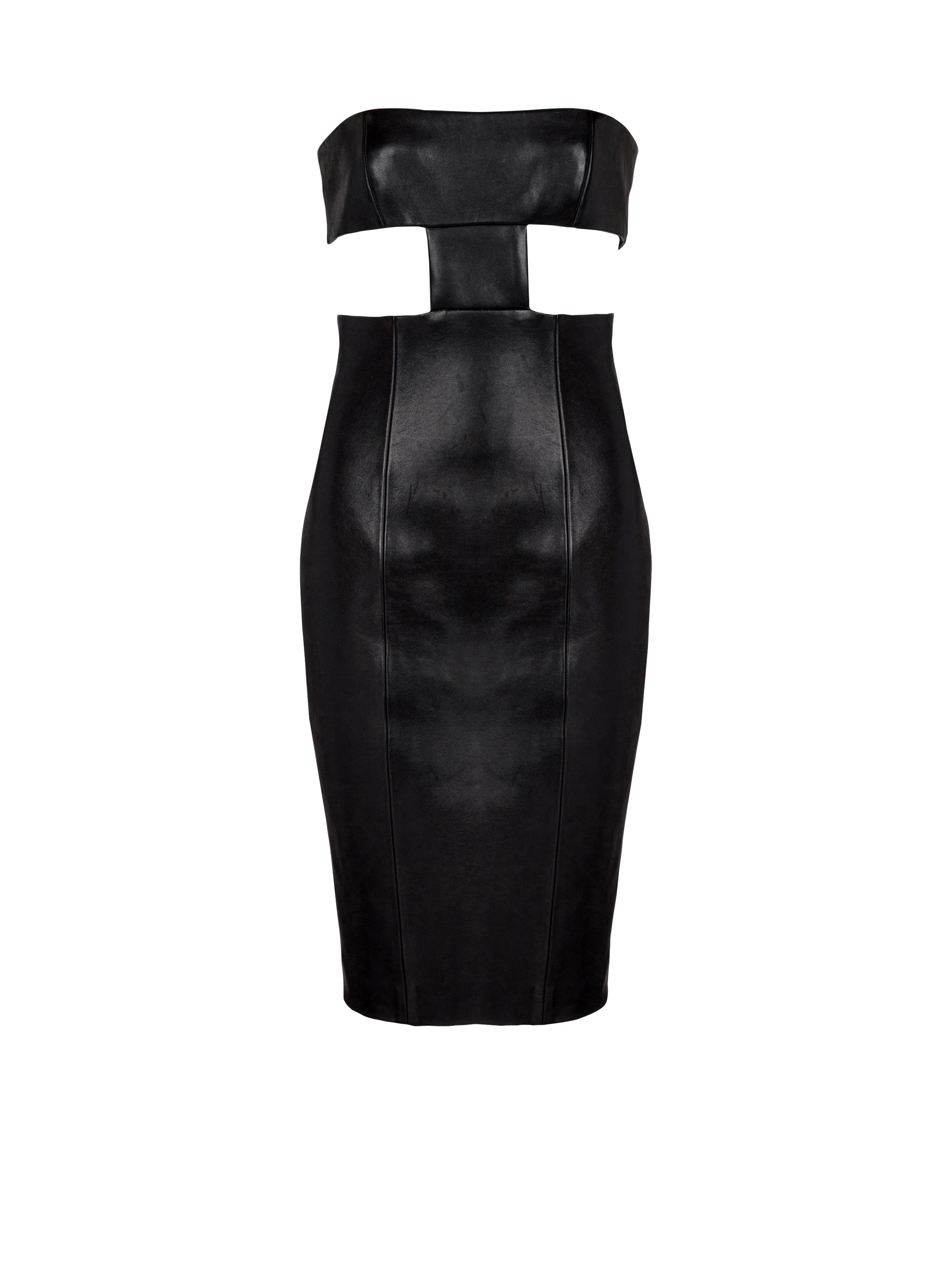 Strapless lambskin dress - 1