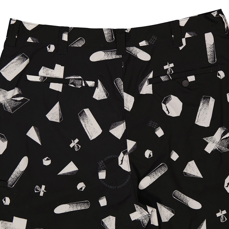 Undercover Men's Black Abstract Geometric Print Shorts - 5