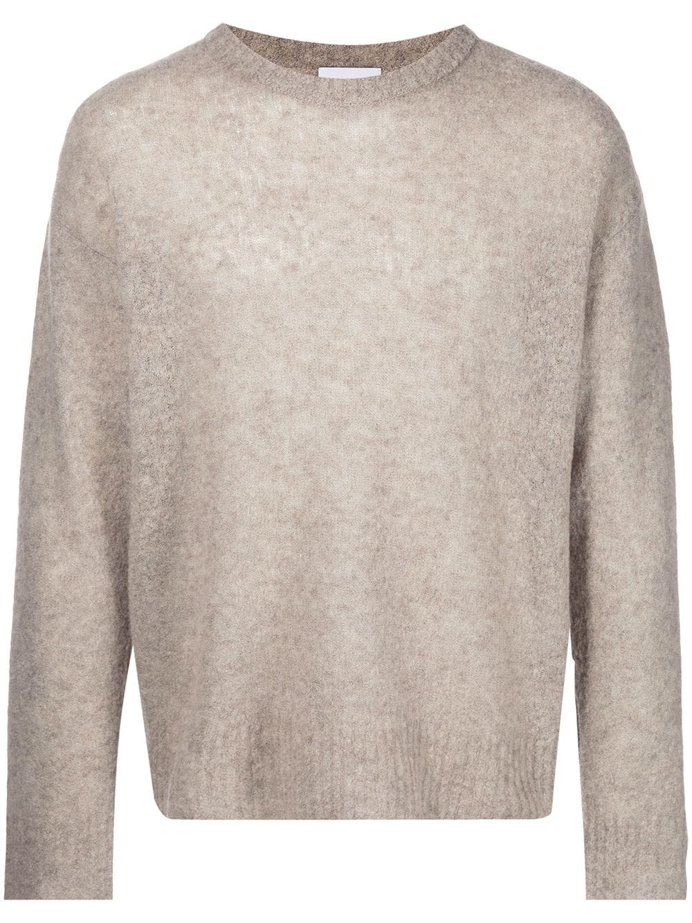 fine knit crewneck jumper - 1