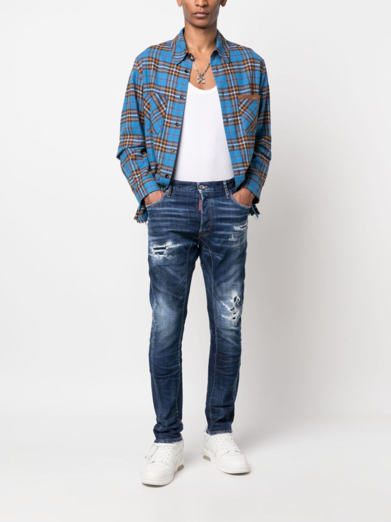 DSQUARED2 ripped 슬림핏 청바지 outlook
