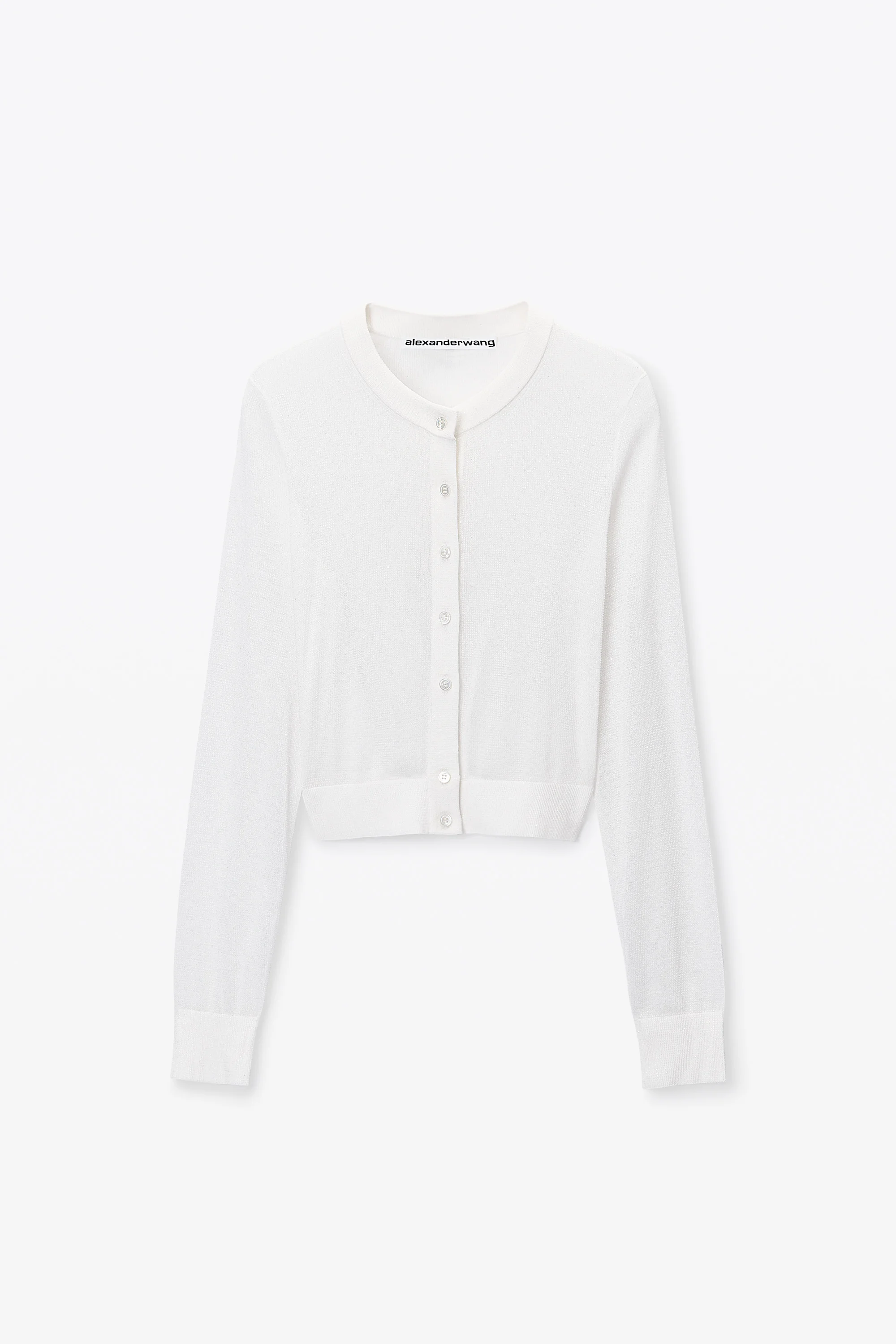 Cropped Cardigan in Clear Bead Hotfix - 1