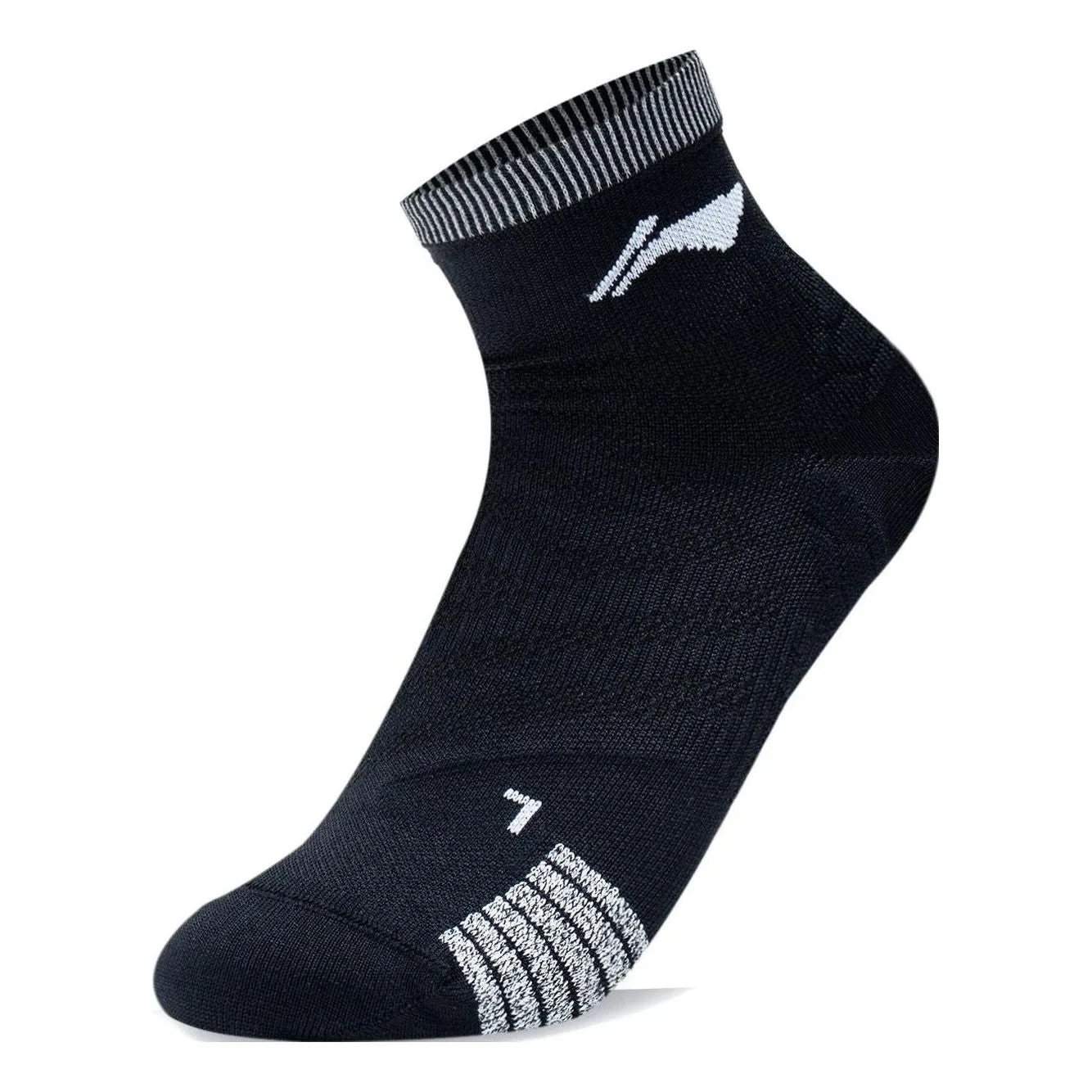 Li-Ning Logo Mid Cut Socks 'Black' AWST007-1 - 1