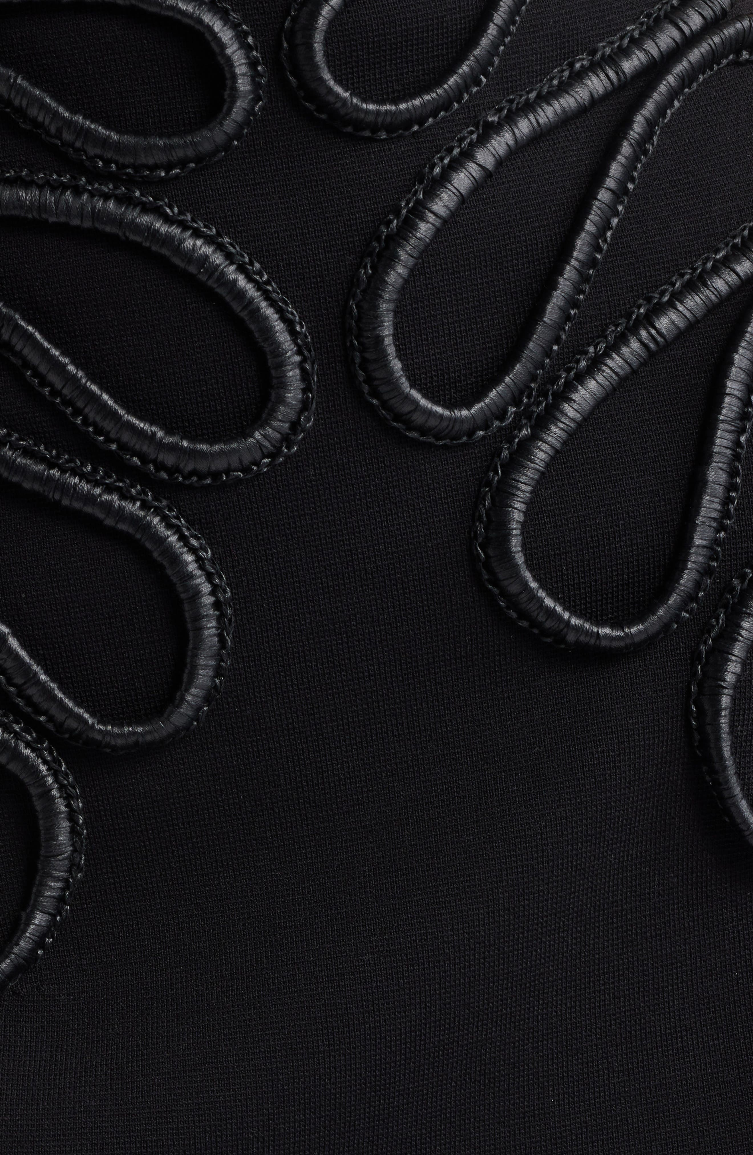 Cult Gaia Aimee Soutache Detail Knit Minidress in Black at Nordstrom - 6